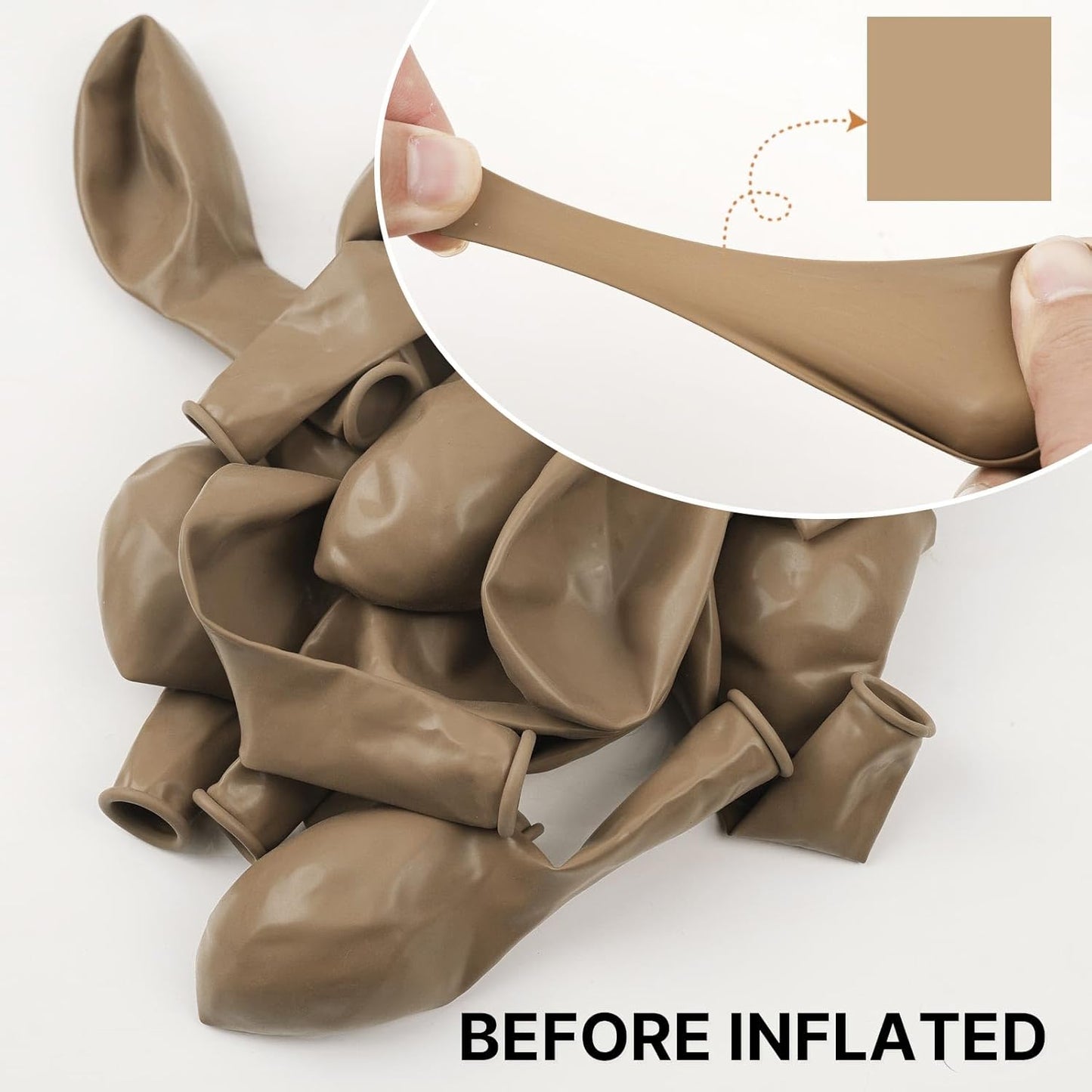 PartyWoo Cream Balloons - 120 Pcs in Beige, Ivory, and Nude for Boho Fall Party Decor | 5-18 Inch Sizes