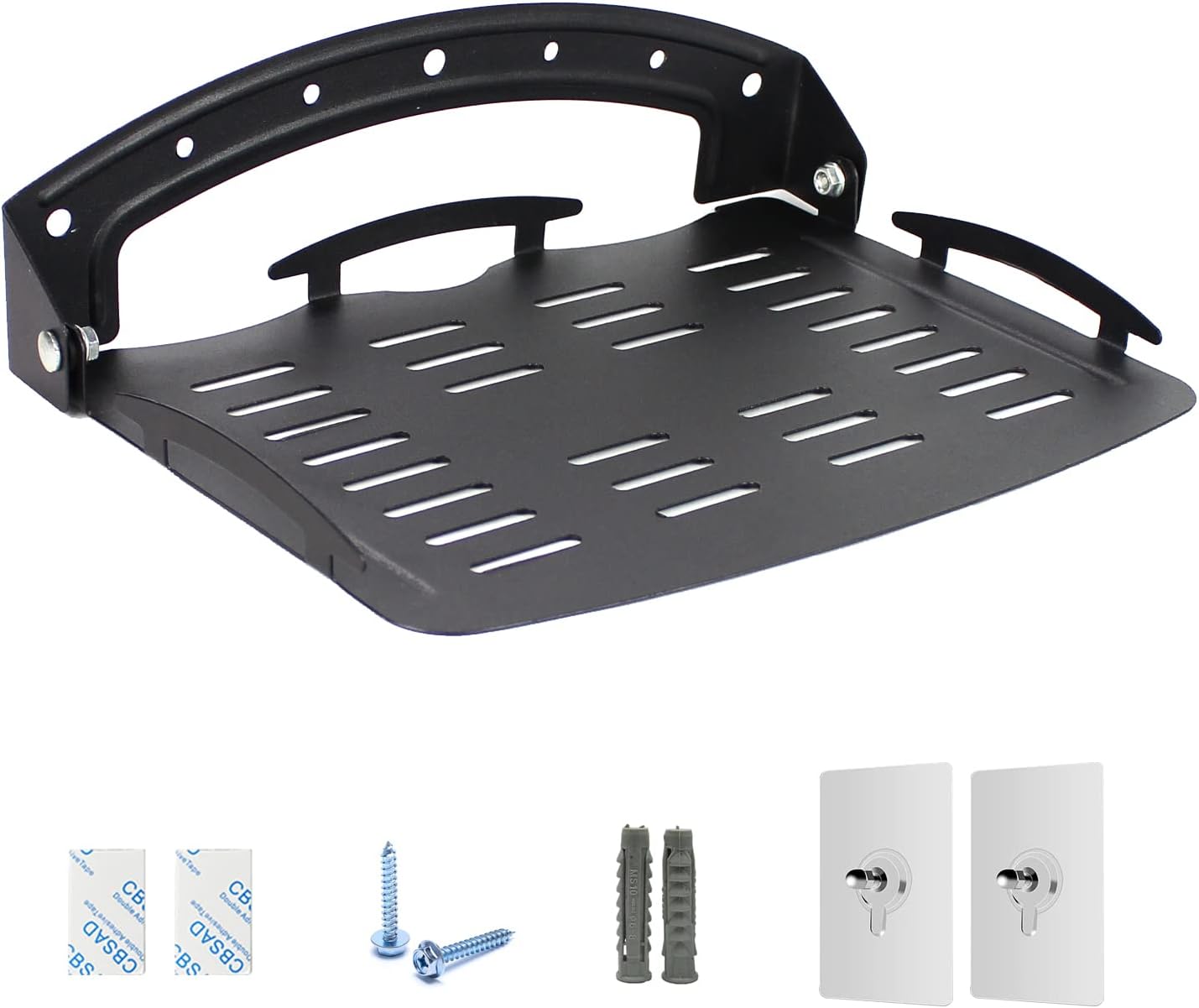 UineHiot 90-Degree 8.8lbs, Floating Shelf for Projector Wall Mount, Foldable, Loading Capacity Black