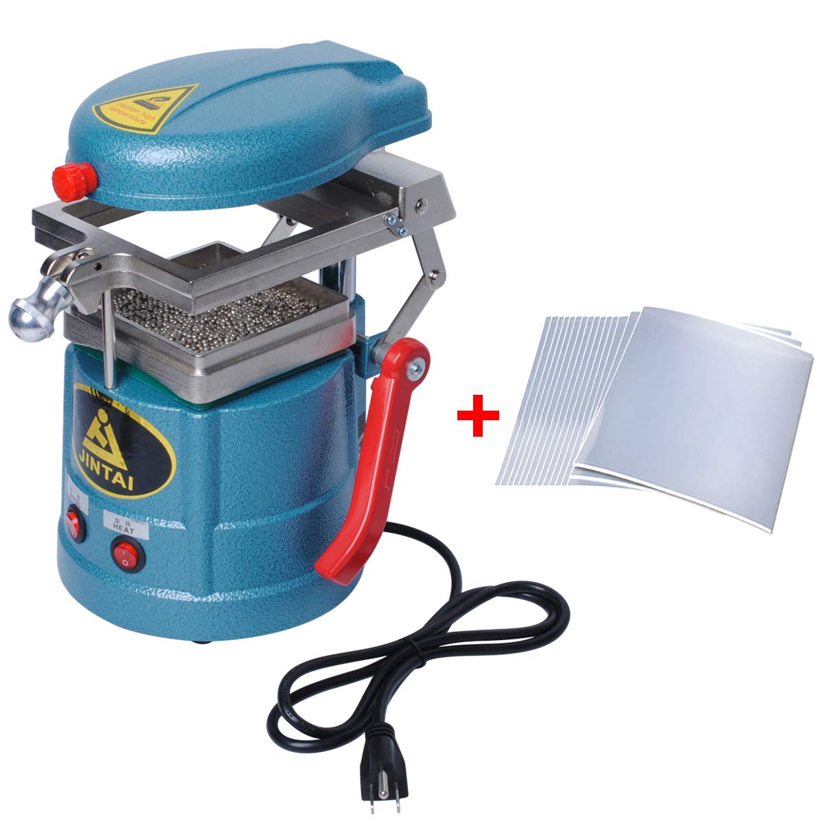 Gekufa Dental Vacuum Forming Machine 110V Molding Machine Lab with 15 Thermoforming Plastic Sheets 1.5MM