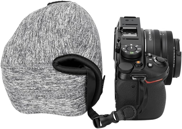 ZV-E10 16-50mm X-T50 XC15-45mm Z50+16-50mm KIWIFOTOS Neoprene Compact Camera Sleeve for Sony II +E PZ lens Fuji + lens