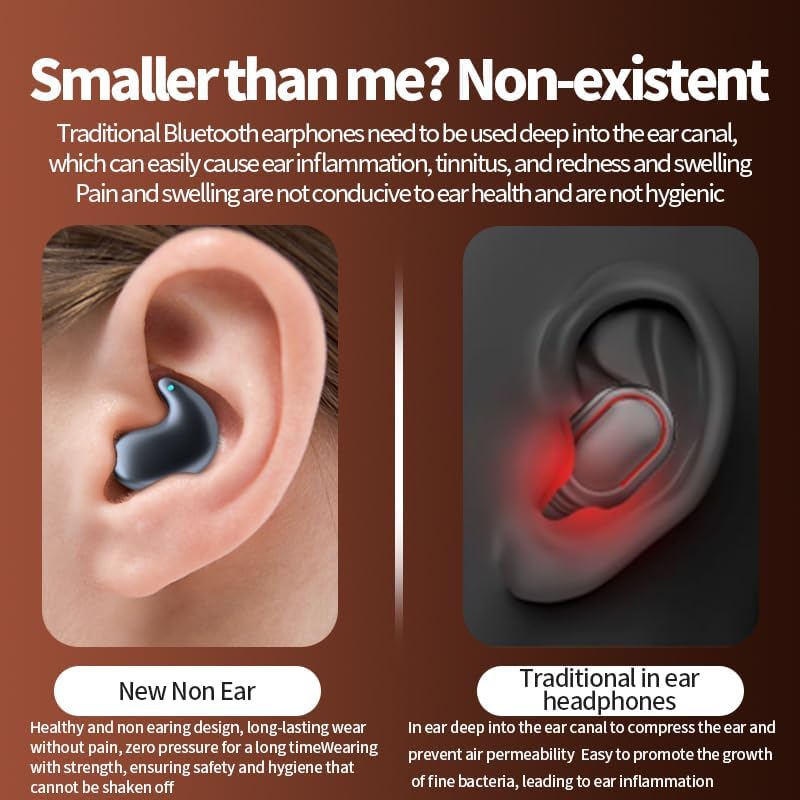 YLYHHFY 5.4 Wireless Bluetooth Sleep Earbuds in Ear Light-Weight Headphones Mini Sleep Headphones Small Design