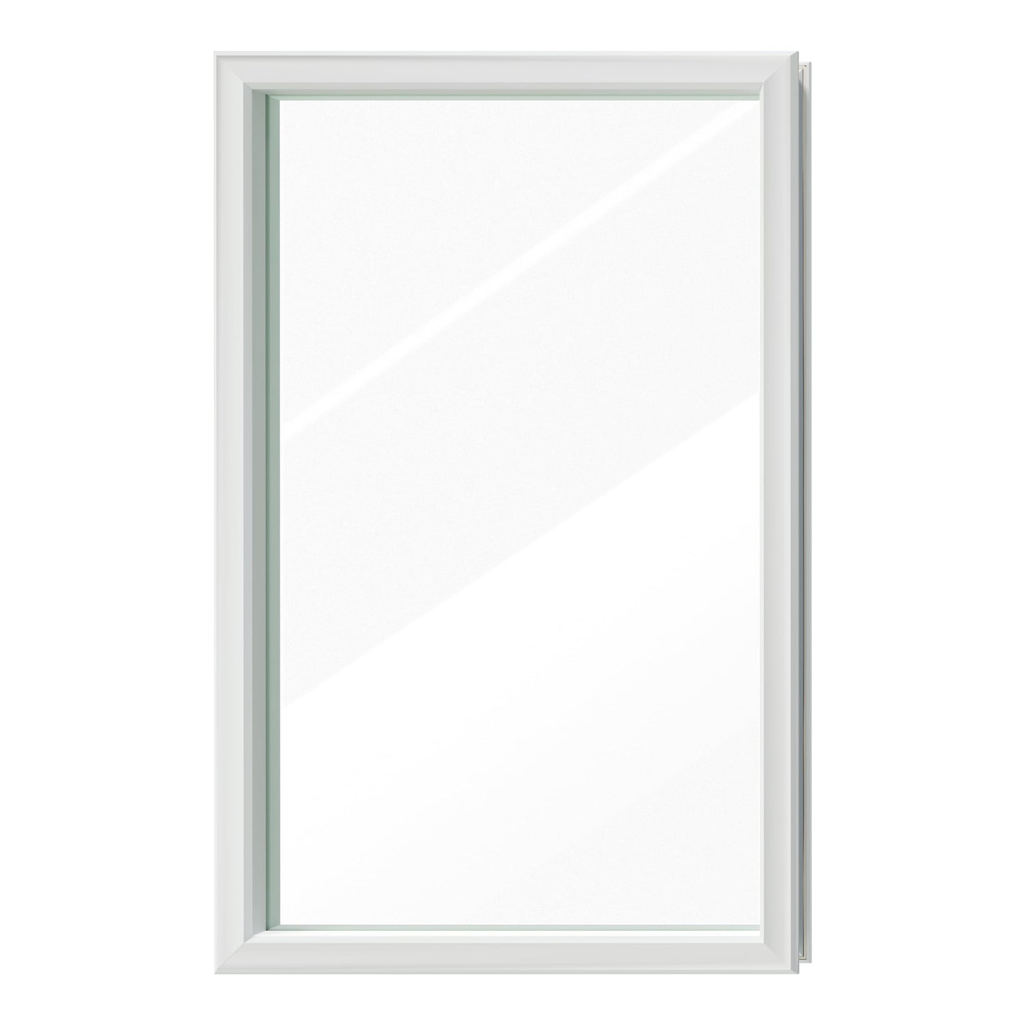 Lakenyon Entry Door Glass Inserts Replacement, 22" x 36", 1-Lite Clear Tempered Glass Insert Kit with White Frame, for Exterior Front Door.