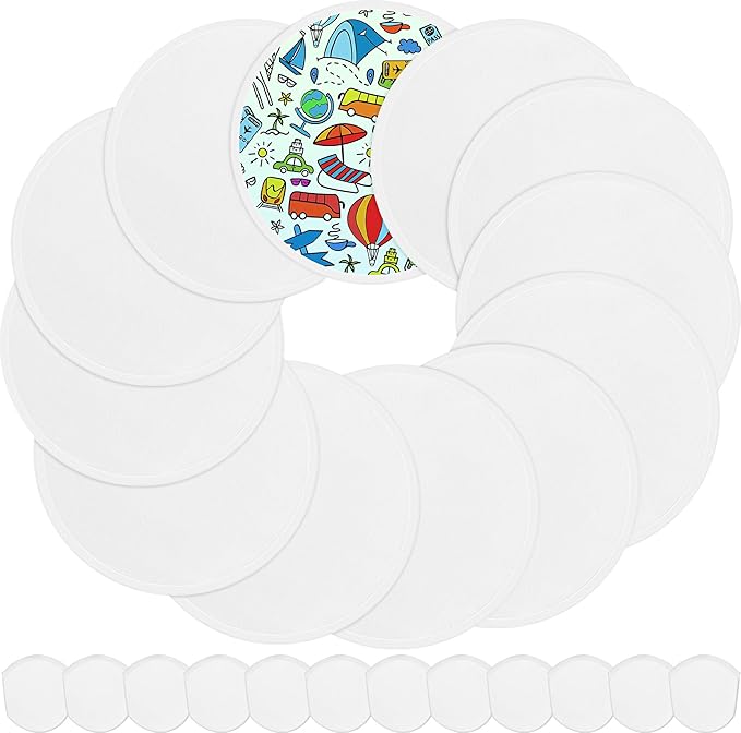 Gejoy Foldable Flying Disc Fans Bulk with Bags 9.8 Inch DIY Sublimation Handheld Cooling Fan Beach Flying Disc for Summer Outdoor Games Activities Birthday Wedding Party Favors