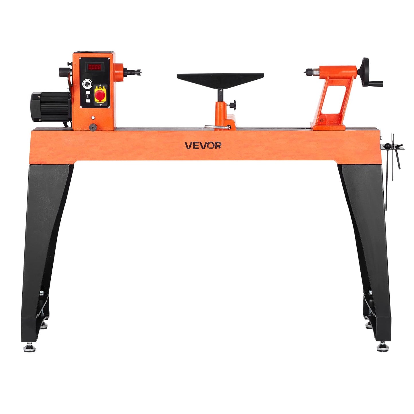 VEVOR 2 HP Wood Lathe, 18 x 40 Inches, 150–3200 RPM Variable Speed, Brushless DC Motor, Cast Iron Body, Tool Rest