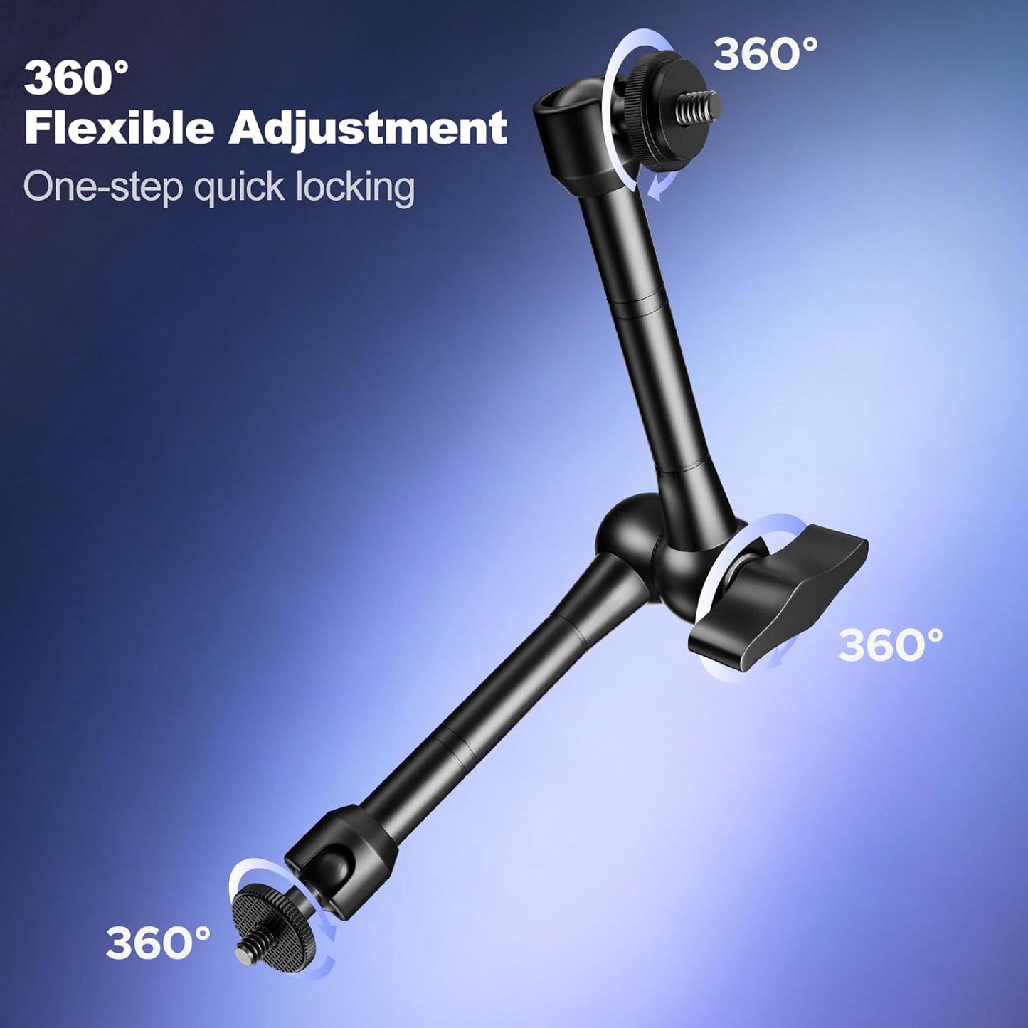 EMART 10inch Articulating Magic Arm Camera Mount with Super Clamp, Friction Power Adjustable Camera Mounts & Clamps