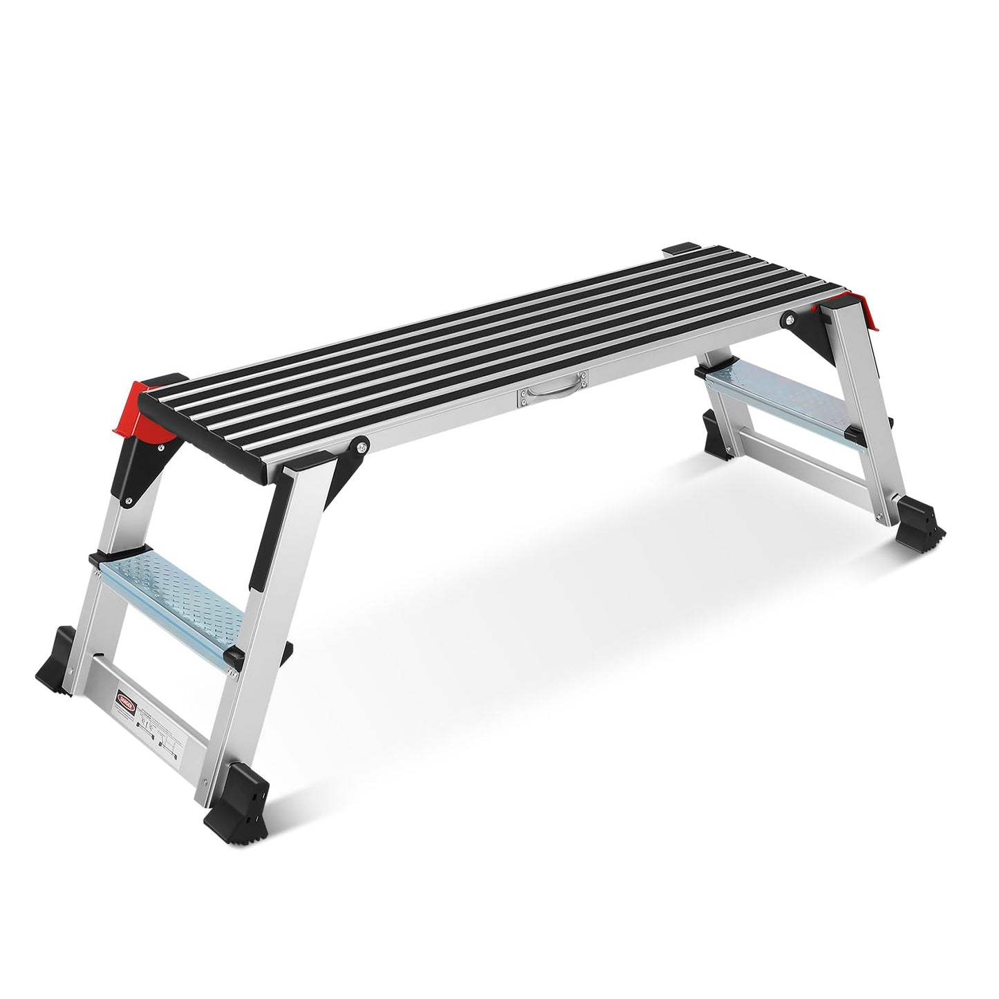 Aluminum Work Platform, 40"×12"×20" Step Stool Foldable, Work Platform Step Ladder for Washing Vehicles, Cleaning, Painting 330 LBS Capacity