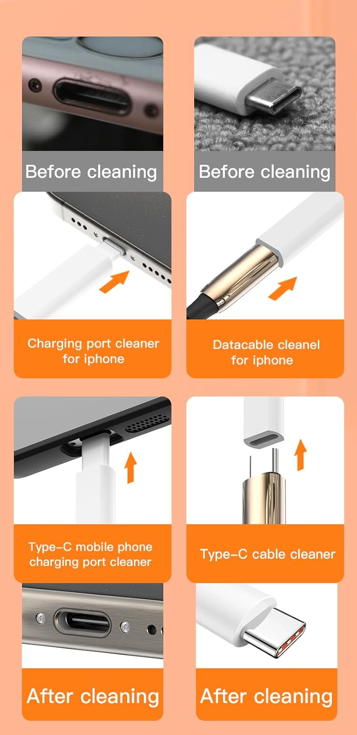 Ryaacphi 32-in-1 Multi-Functional Cleaning Kit for Electronics inlcuding Headphones,Mobile Phones,Computer,Monitor,Lens