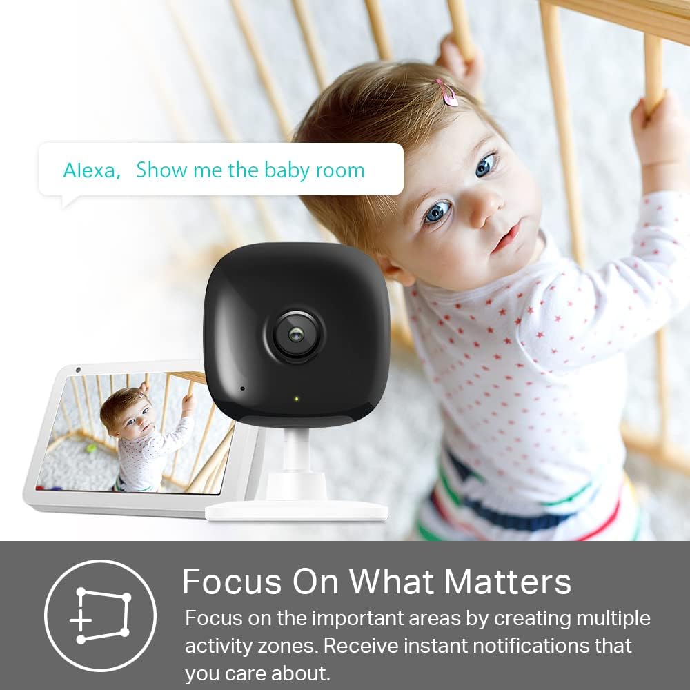 Kasa Smart 2K+ 2-Way KC400 Kasa Indoor Wired Security Camera - Works as a Baby Monitor & Pet Camera, Person/Motion/Baby