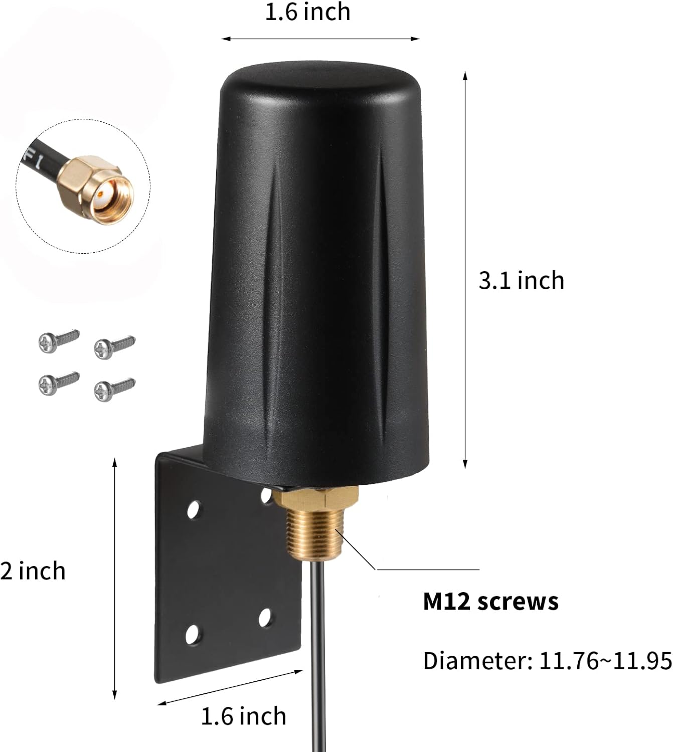 eifagur 7dBi 2.4GHz 5GHz 5.8GHz WiFi6 Outdoor Dual Band Long Range WiFi Booster Antenna for WiFi Router Hotspot Network