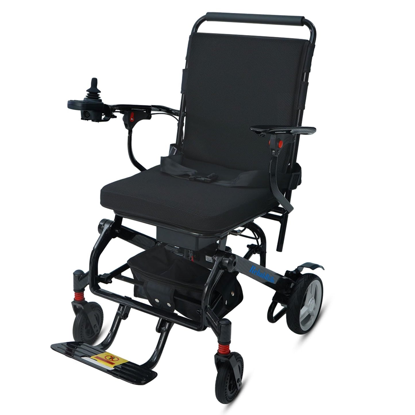 RehabRolls Carbon Fiber Electric Wheelchair 33lbs for Adults, Lightweight 15 Miles Range Power Motorized Wheelchair Foldable, Air Approved