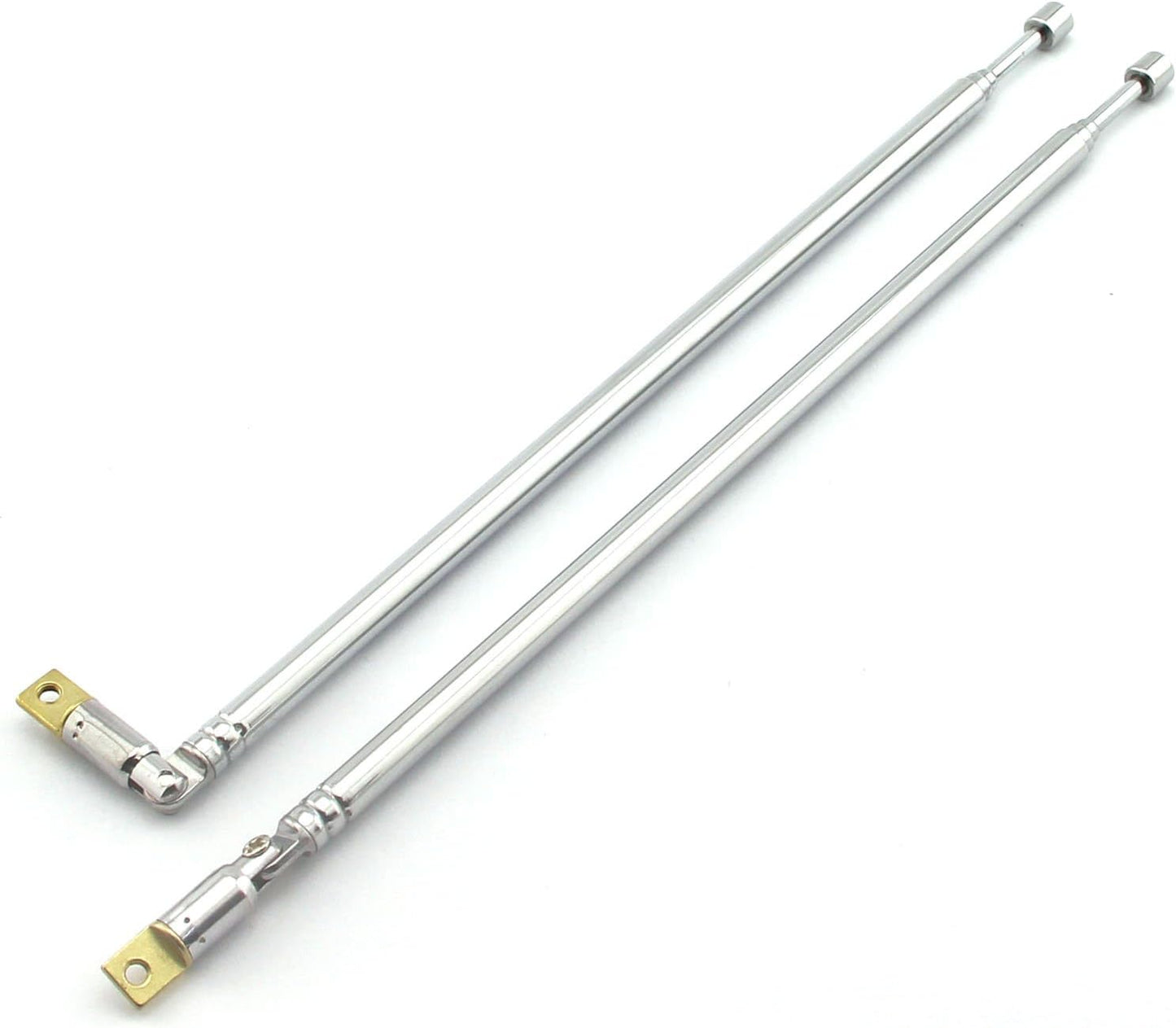 E-outstanding 1 62.5cm 24.6" 4 Pair AM FM Radio Universal Antenna, Length Section Telescopic Stainless Steel