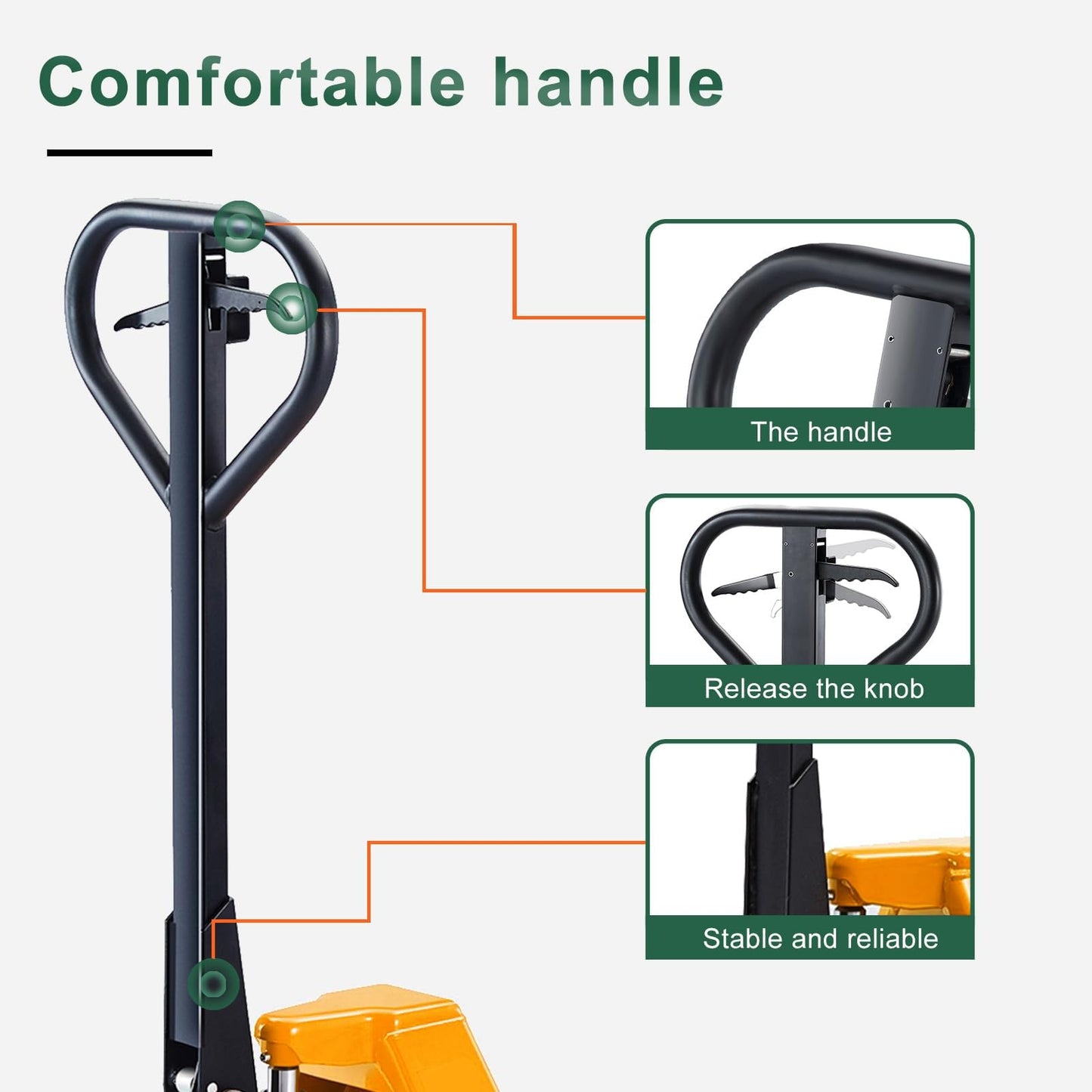 Tory Carrier Pallet Jack Hand Pallet Truck 48" Lx27 W 5500lbs Capacity with Brake System