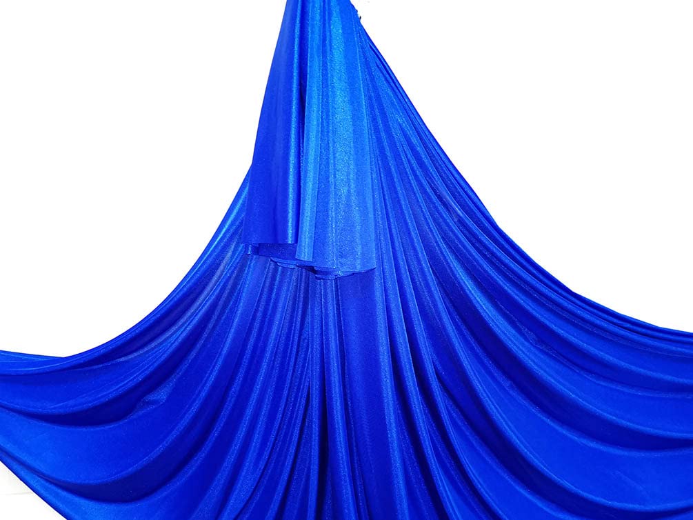 Wellsem Deluxe Yoga Swing - 5.5m x 3m Silk Fabric Hammock for Aerial Bodybuilding (Deep Blue)