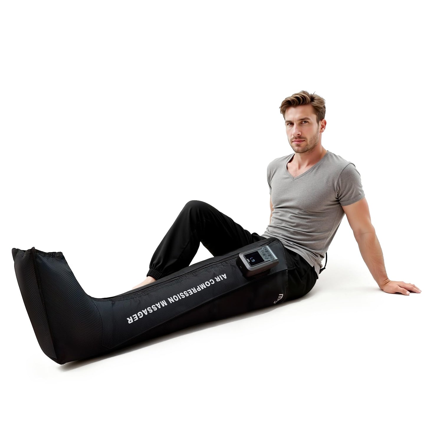 Mynt Full Leg Air Compression Massager, Sequential Cordless Compress Therapy Machine for Circulation Pain Relief, Rechargeable Leg Massage Recovery System with Multiple Modes & Intensities for Athlete