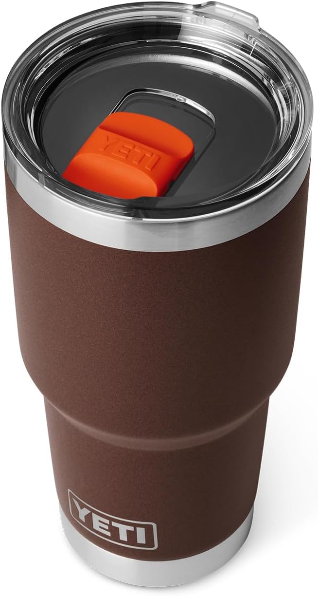 YETI Rambler 30 oz Tumbler, Stainless Steel, Vacuum Insulated with MagSlider Lid, Wetlands Brown