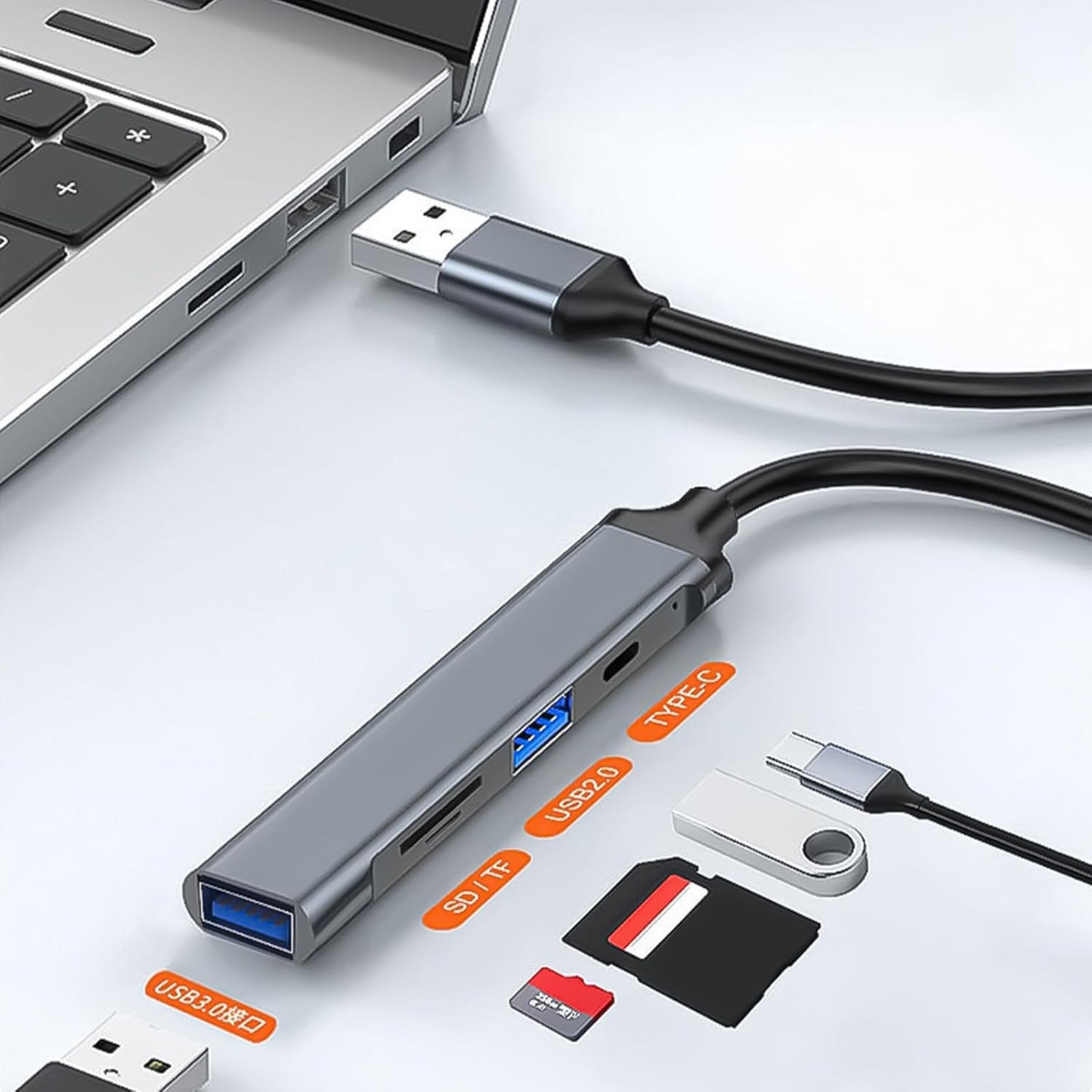 YUGSHNKFC 5 1 USB C Hubs in USB C/USB Adapter Docking Station with USB Port USB C Port Memory Card USB C Adapter