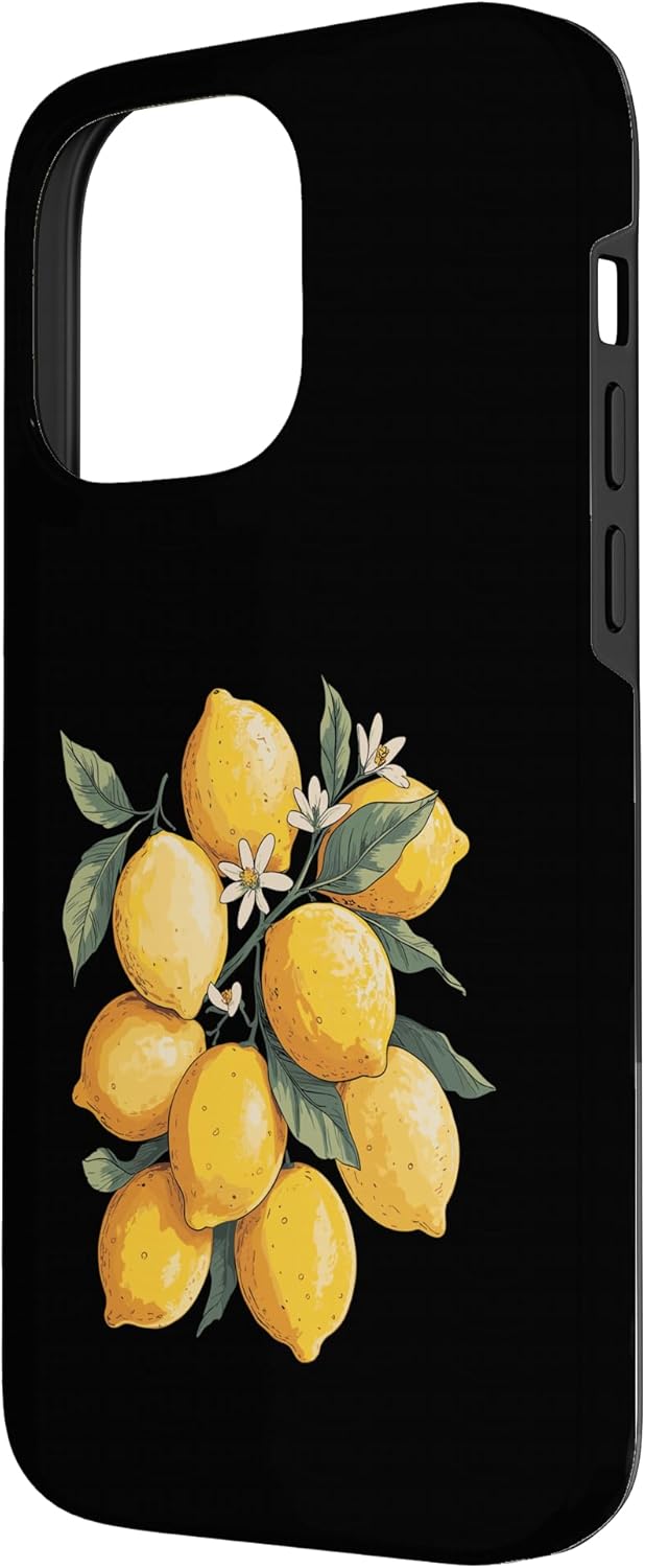 Citrus Botanical Fruit Nature Lovers 14 Vibrant Lemons Fresh Organic Citrus Art Case for iPhone Pro Max
