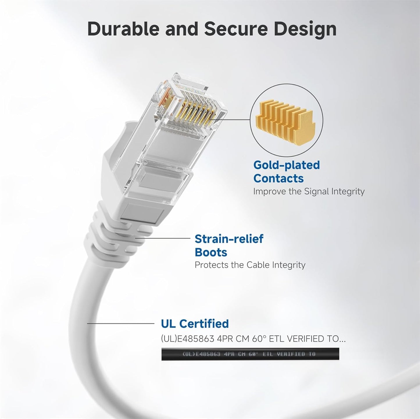 10Gbps 6 100ft, 6 Cat6 Cable Matters Snagless Long Cat Ethernet Cable - Cat Cable, Cord, Ethernet Cord, White