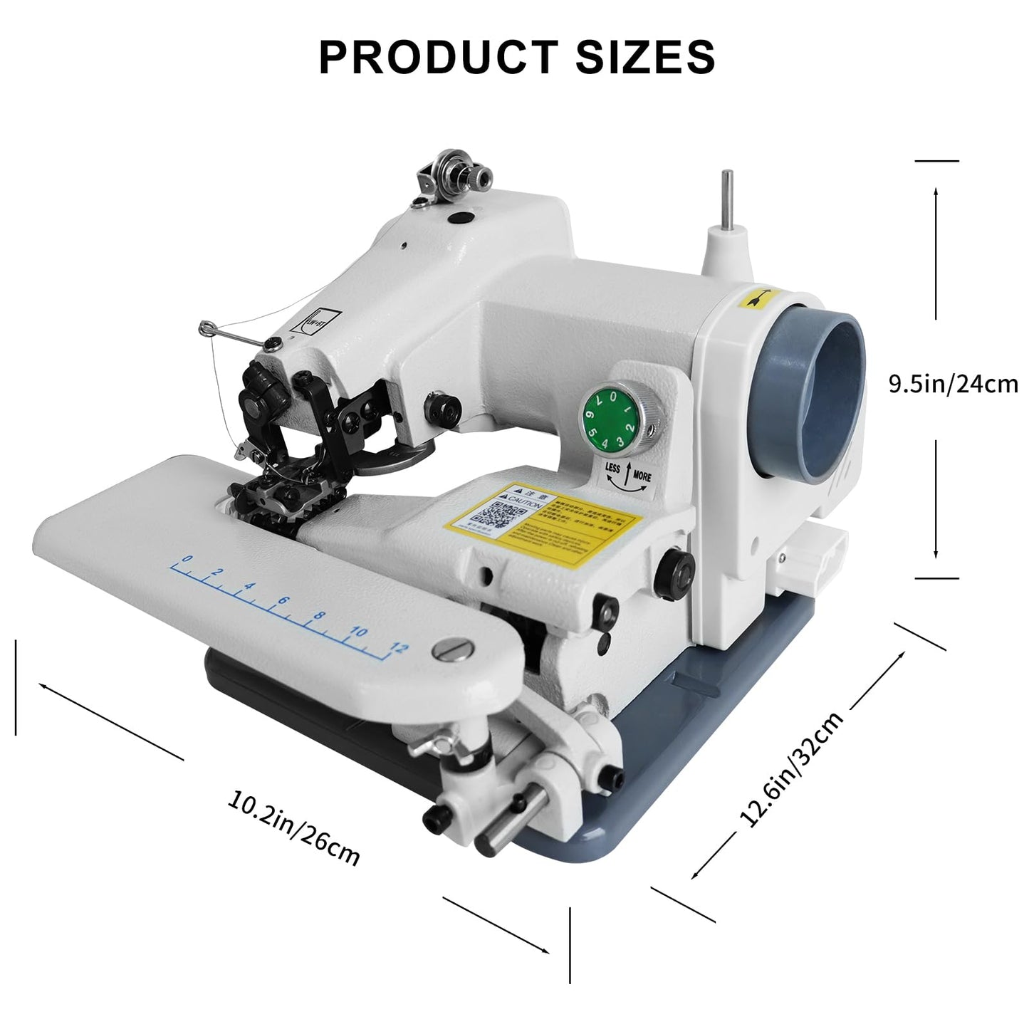 110V Portable Blind Stitch Sewing Machine - 1200SPM High-Speed Invisible Hemmer for Cuffs and Hems, Professional Single Thread Chain Stitch for Drapes and Garments, Built-in Motor
