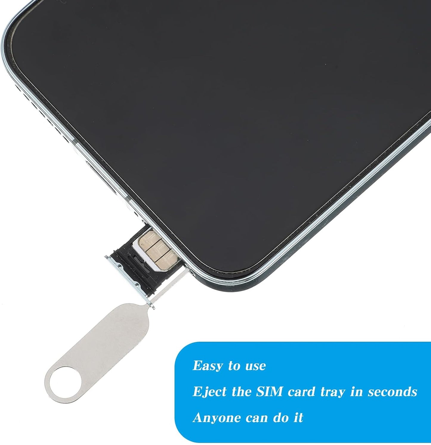 Apojgitn 2Pack Universal Sim Card Tray Removal Tool, SD Removal Opening Tool with A Key Ring Ring Compatible with Most