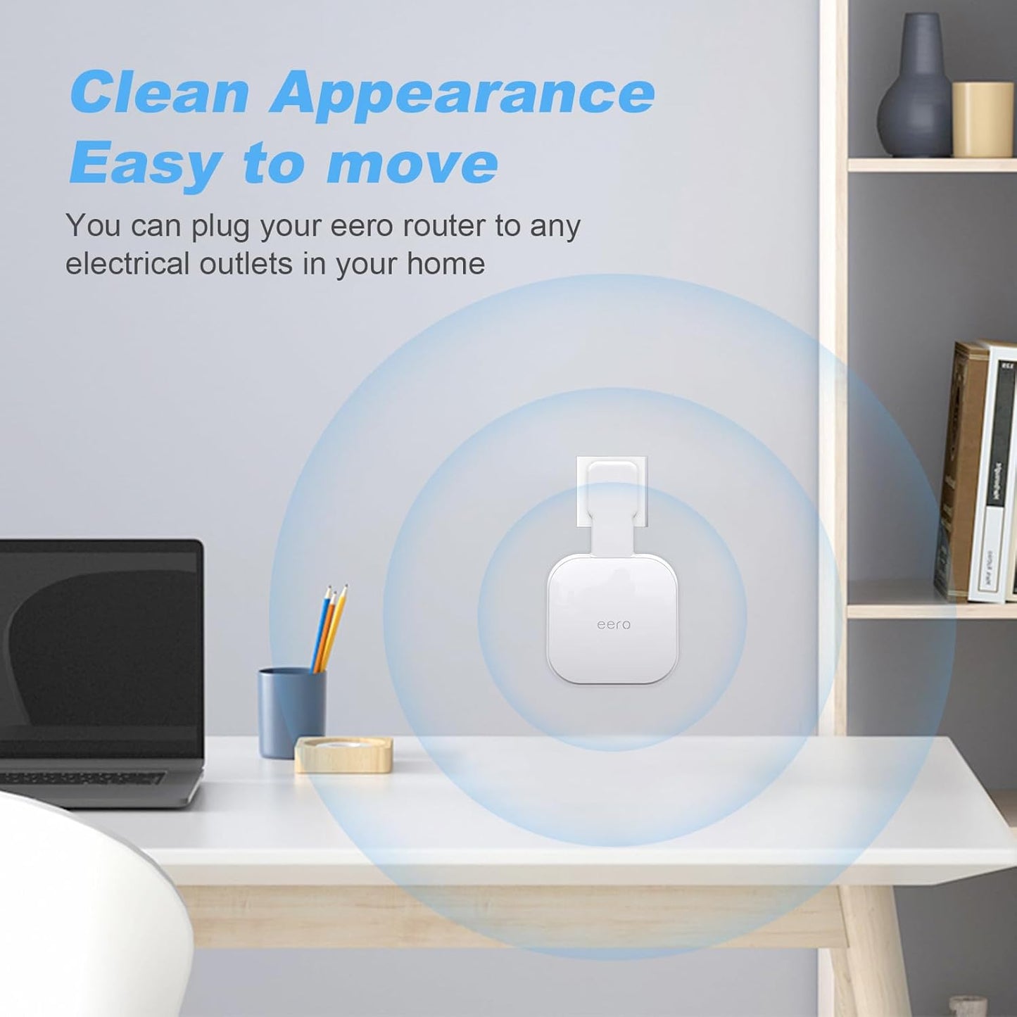 Mamerry 7, 7 7 Saving(2 Pack) Outlet Wall Mount for eero Stand Bracket Holder Compatible with eero Dual-Band Mesh Wi-Fi