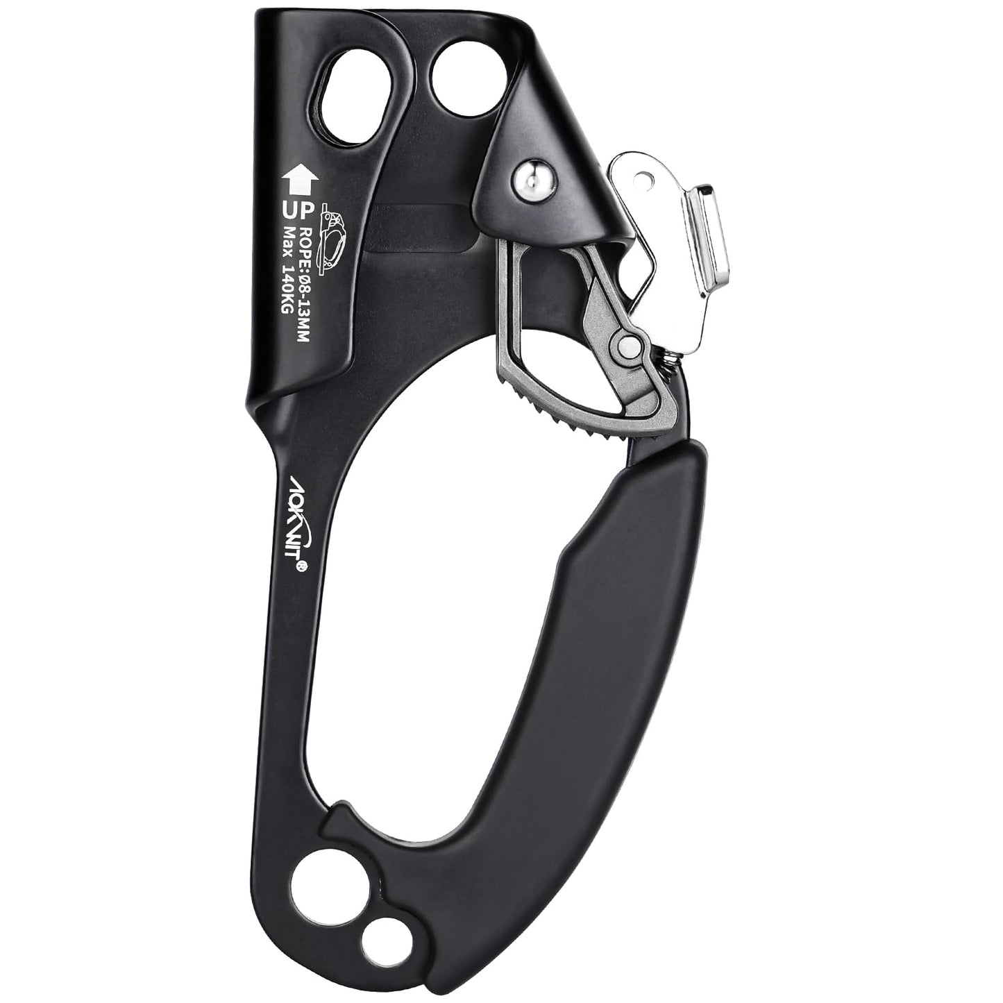 Erosados Hand Ascender for Outdoor Rock Climbing Ascender Strong Rappelling Gear for 8-13mm Rope Climbing Equipment for Tree Climbing Mountaineering Caving Adventures (Right Hand)