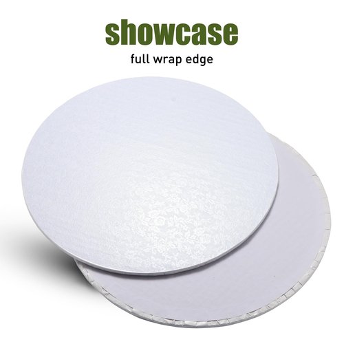 12 Pack White Cake Boards 10 Inch Round Cake Drum Base 1/4 Inch Thick Sturdy Cardboard Circle Plate Bases Para Pastel for Wedding