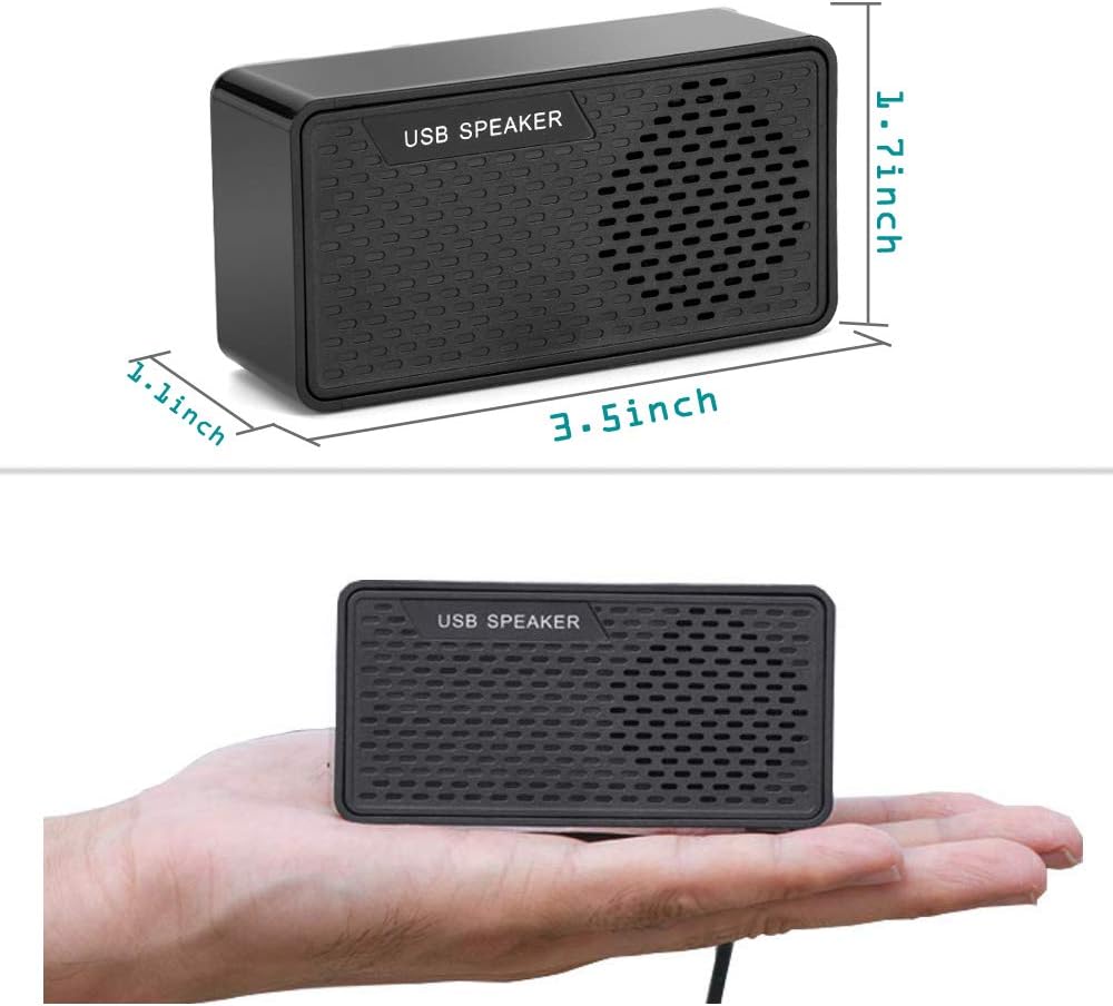 shuley USB Computer Speakers, USB Powered Mini Sound Bars, Laptop Stereo Speaker, Plug and Play to Save Space,Suitable