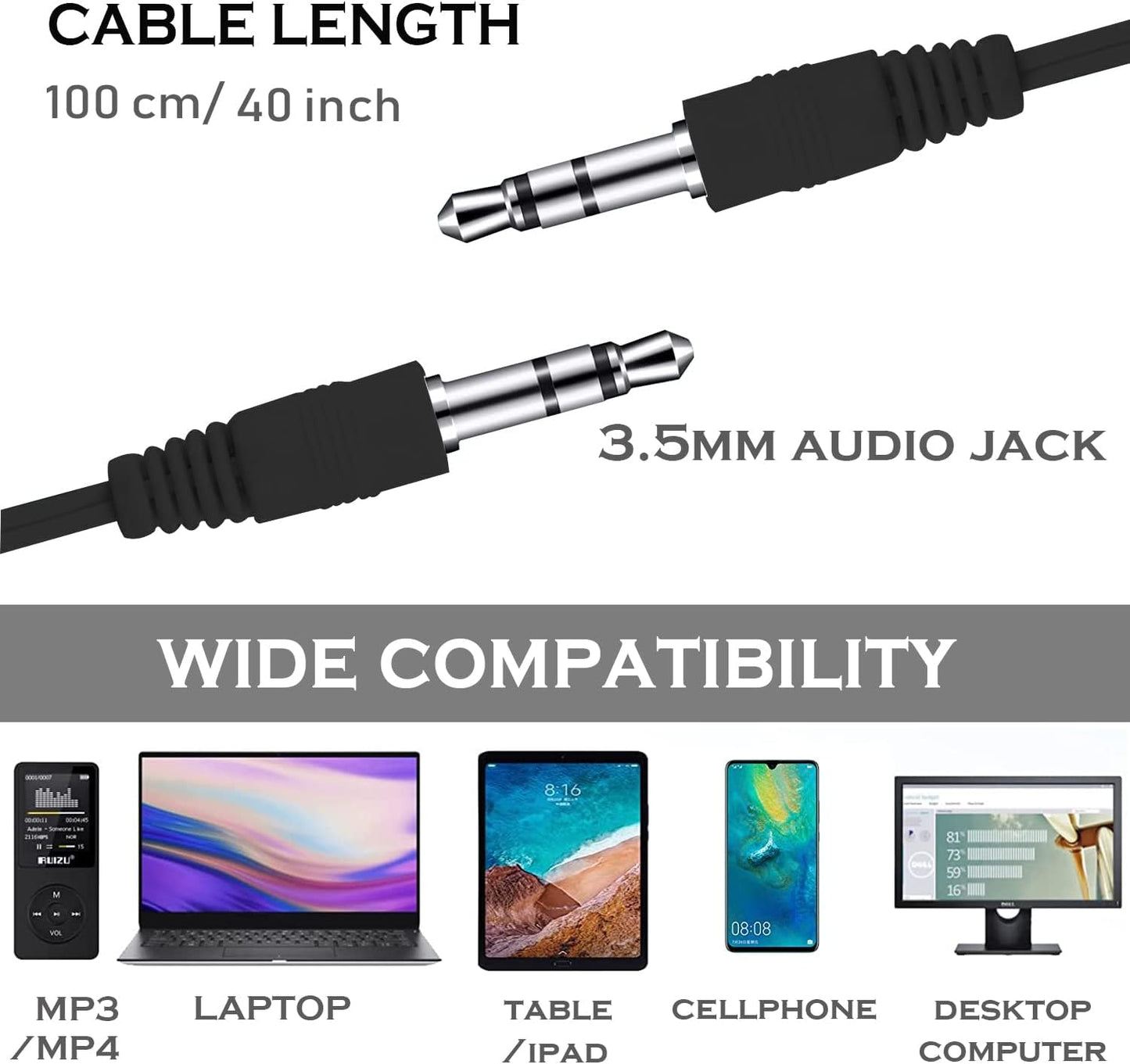 50 Pack MP3 CN-Outlet Wholesale Bulk Earbuds Headphones for iPhone, Android, Player - Black