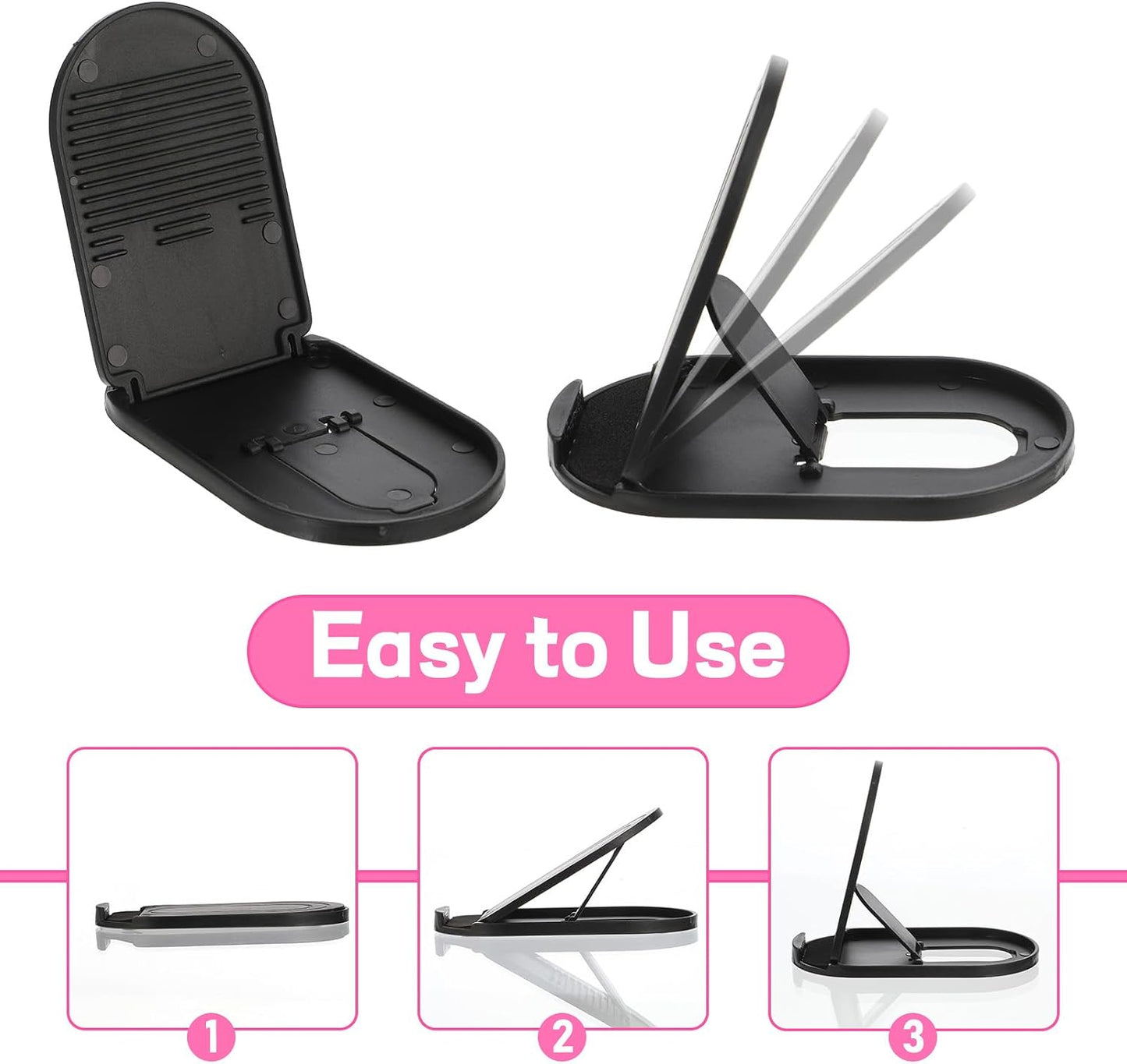 Apojgitn 6PCS Travel(6 Foldable Phone Stand - Colorful Desk Office Cell Phone Holder, Mobile Tablet Holder for Airplane