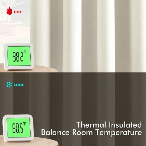 MIULEE Blackout Curtains - Thermal Insulated Room Darkening Drapes | 45-Inch Grommet Panels, Noise Reduction