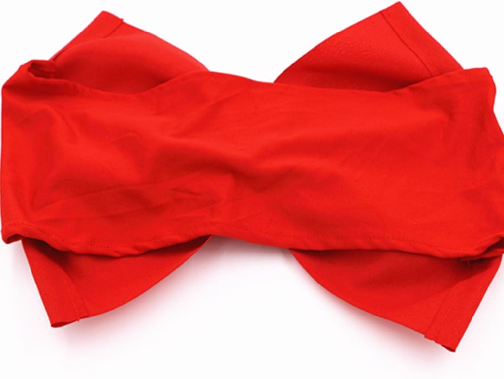 Skiennix Red Chair Sashes - Elegant Spandex Wedding Chair Bows for Parties | 10-Pack