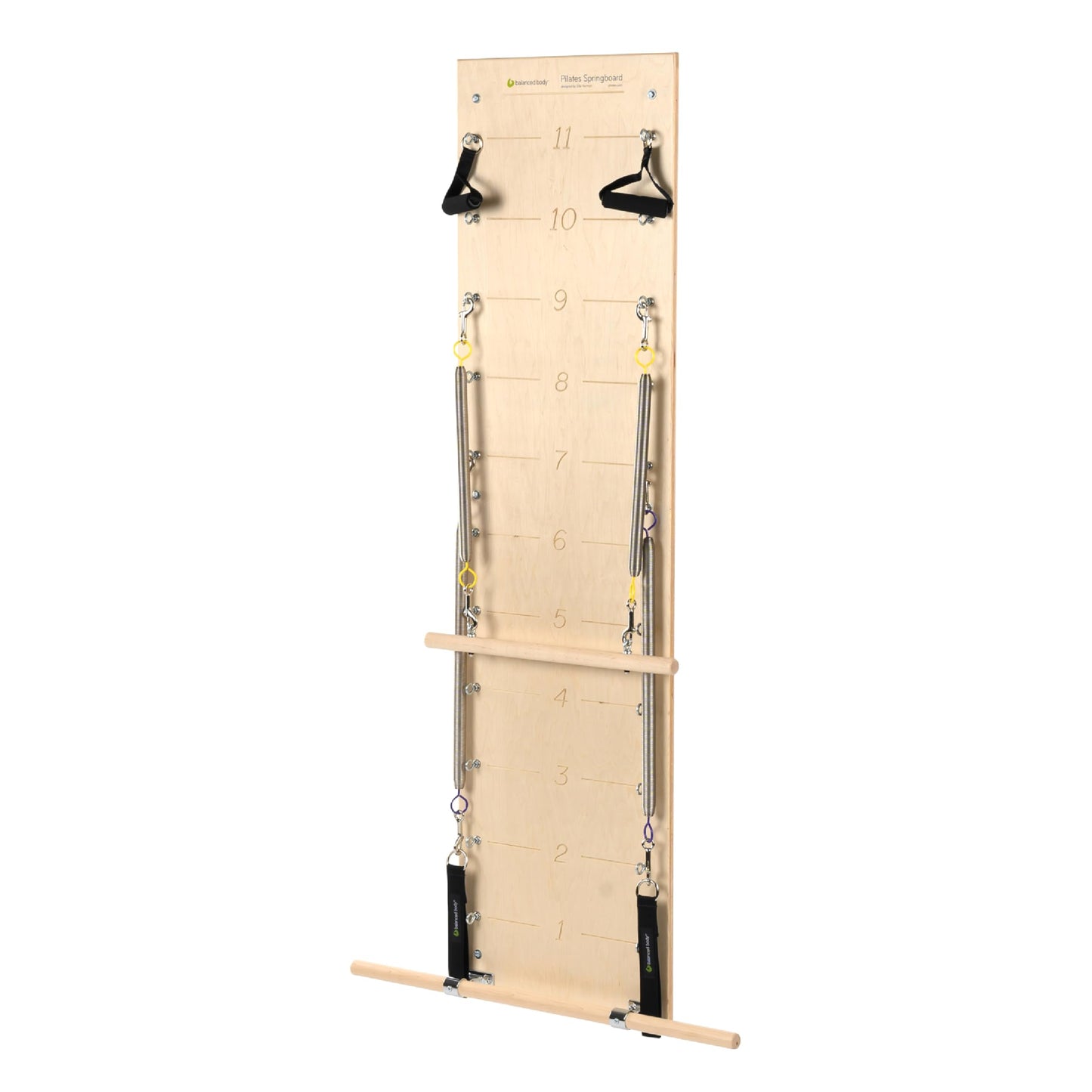 Balanced Body Pilates Springboard, Wall Mounted Pilates Workout Equipment for Home Gym or Studio Use, Pilates Exercise Equipment with Resistance Springs