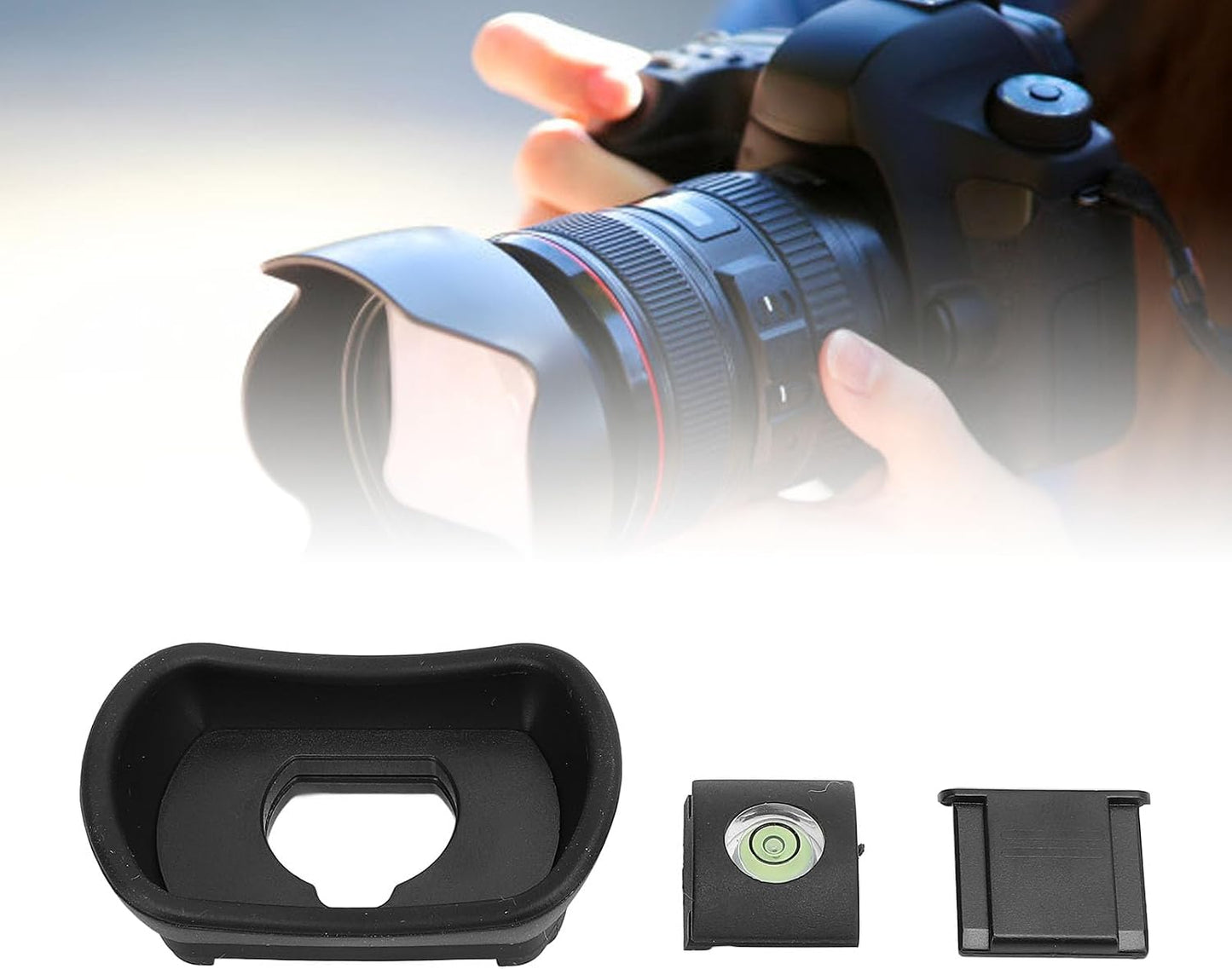 WIHFHGZ Set, 3 GFX100II XH2S T5 Camera Viewfinder Eye Cup Pcs with Hot Shoe Cover and Bubble Level for X