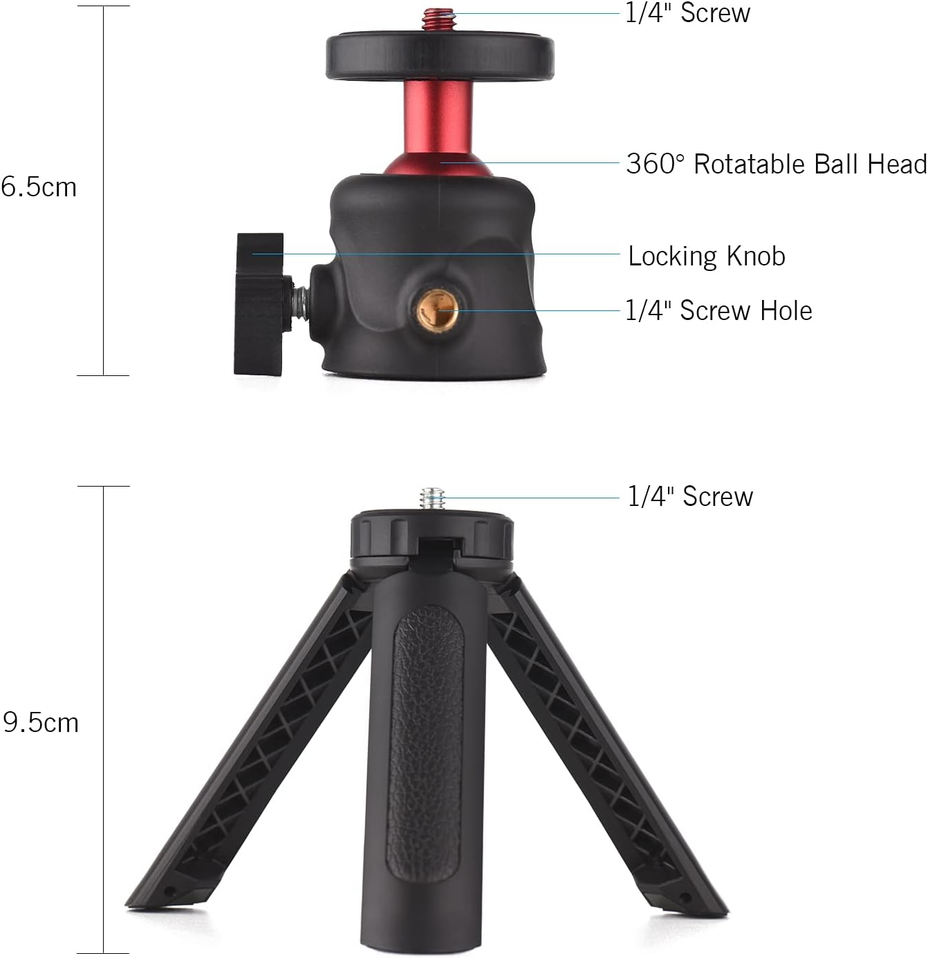 Andoer 4 Multifunctional Smartphone Video Kit Including Universal Phone Tripod Mount with Dual Phone Holders Cold Shoe