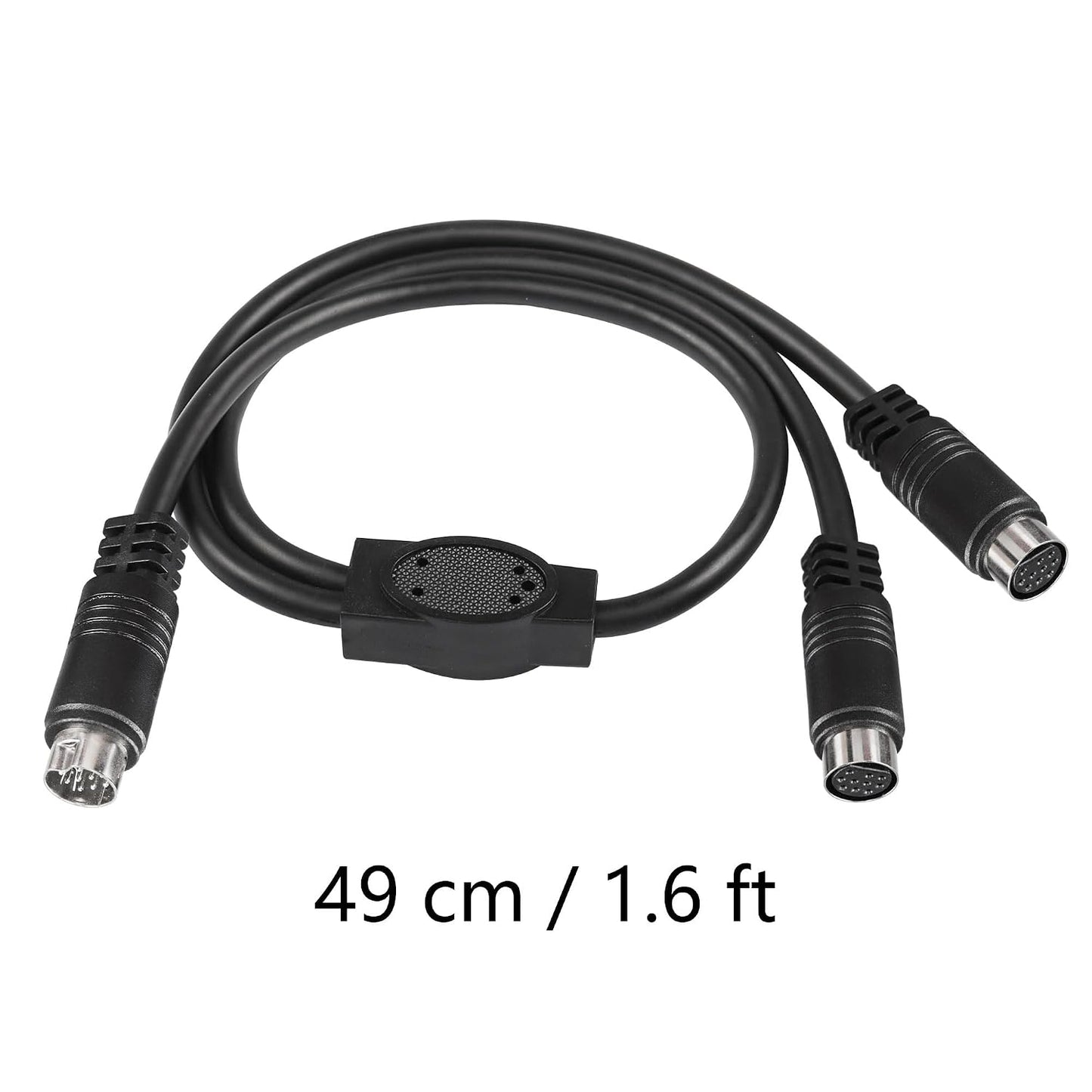 1.6FT/50CM 10 10 2 CERRXIAN S-Video Pin Mini DIN Y Splitter Connector Cable Pin S-Video Male to Female Y Splitter