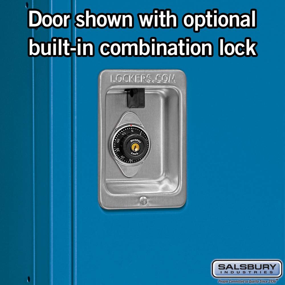 Salsbury Industries 62368BL-U Unassembled Standard Metal Locker with Double Tier, Blue