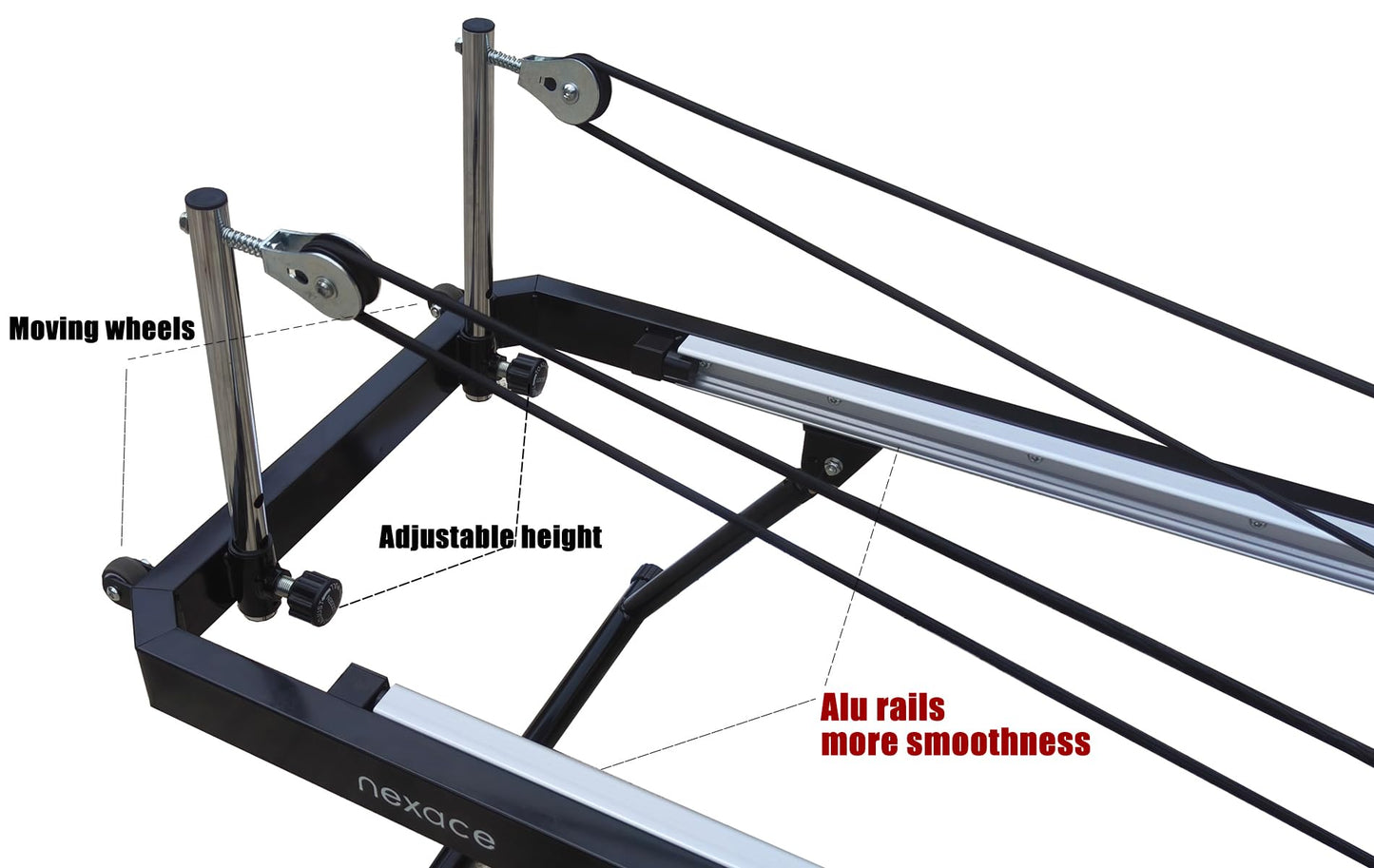 nexace 91" Pilates Reformer Machine Equipment with Spring for Home Workout,Foldable Reformer Pilates for Beginner ,Big Size