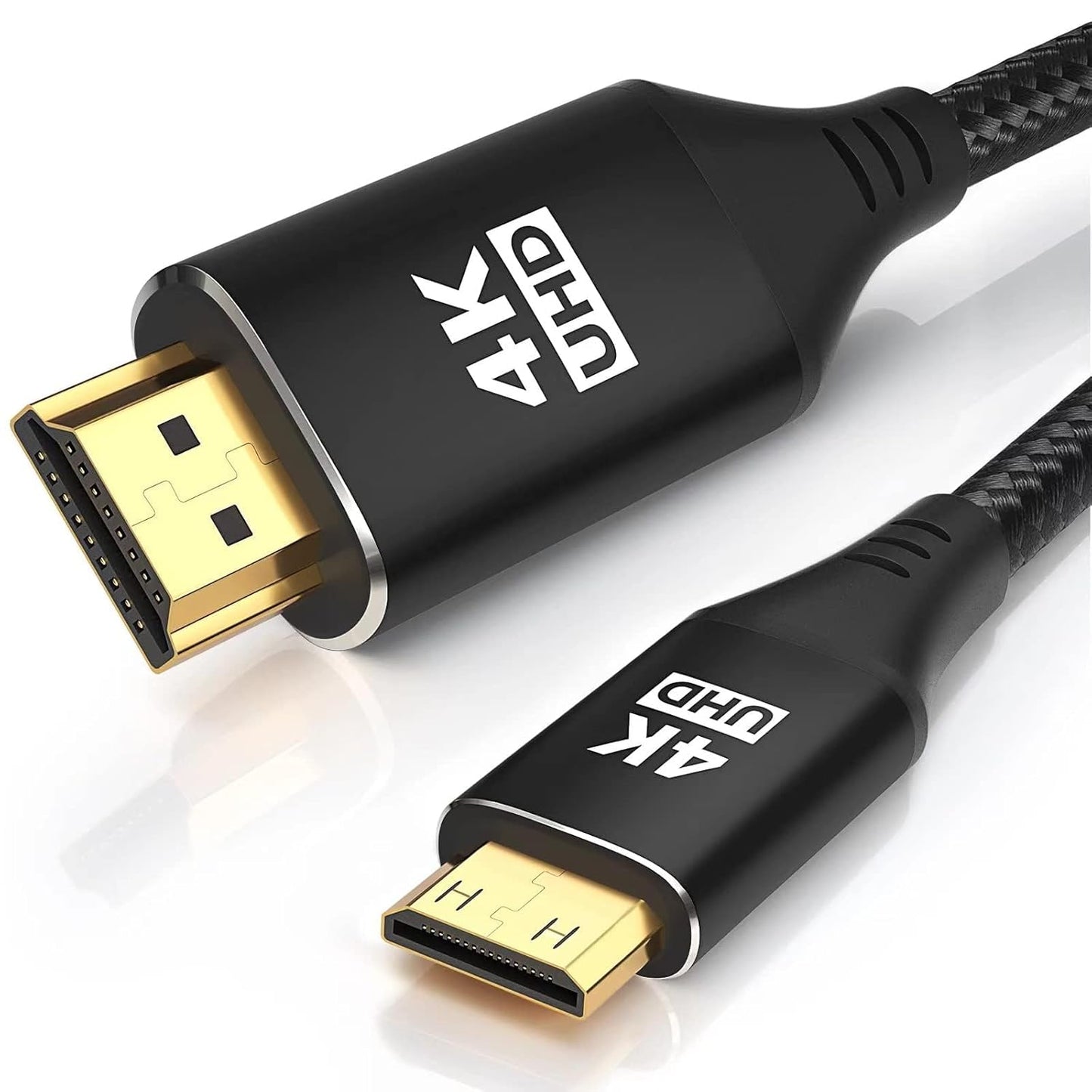 20FT, 4K 60Hz 2.0 Mini HDMI to HDMI Cable [Aluminum Shell, Braided] High Speed HDMI Cord, Compatible with Camera