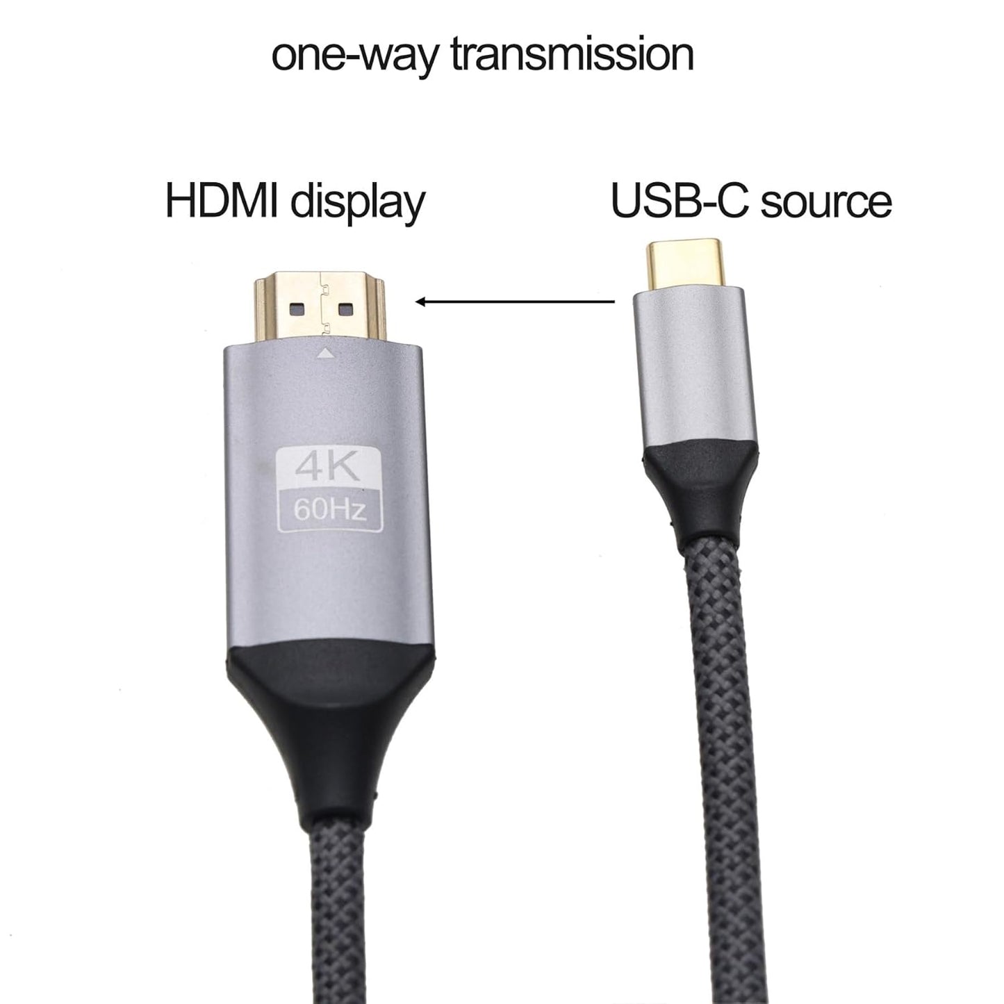 HangTon 4K@60Hz 15/16, S24, 3FT USB-C to HDMI Cable for Laptop Phone Tablet to HD TV Monitor Projector Display