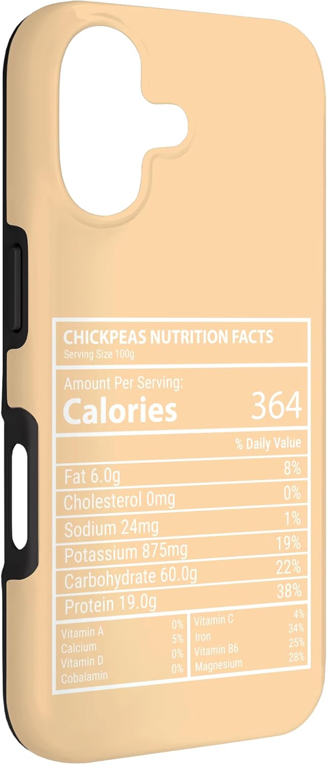 Chickpeas Nutrition Data Graphic Collective 17 Chickpeas Nutrition Facts Macro Label Design Case for iPhone