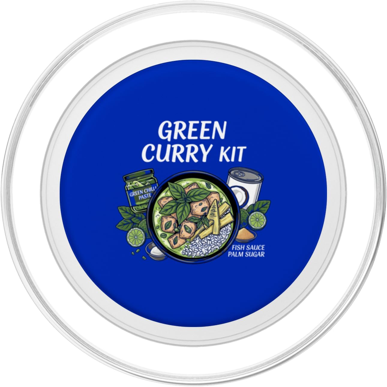 Cultural Food Kits for Asian Food Cultures T-Shirt Green Curry Kit Food Thai Meal Ingredients PopSockets PopGrip