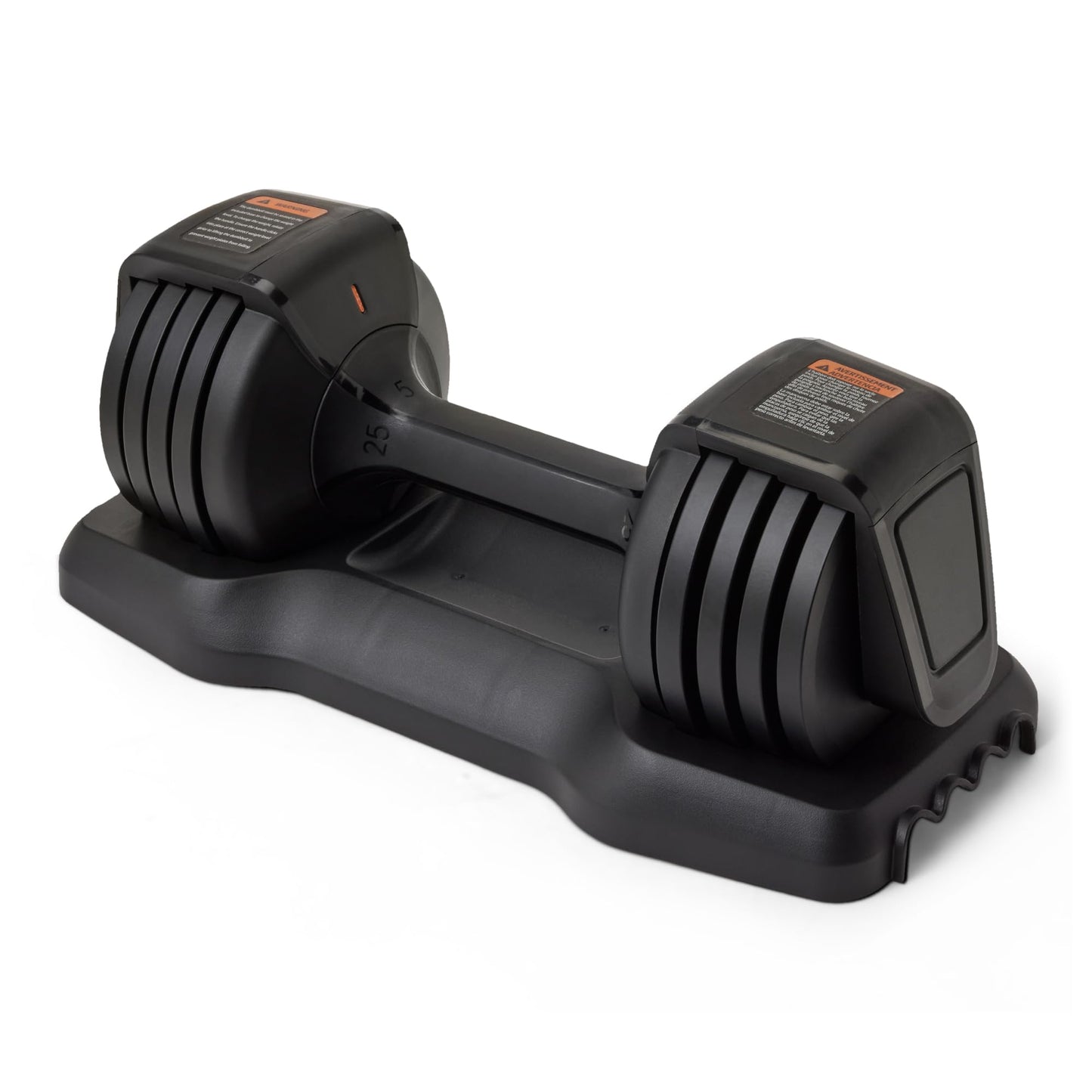 Amazon Basics Adjustable Dumbbell with 5 Weight Options, 25 lb, Single Dumbbell, Black