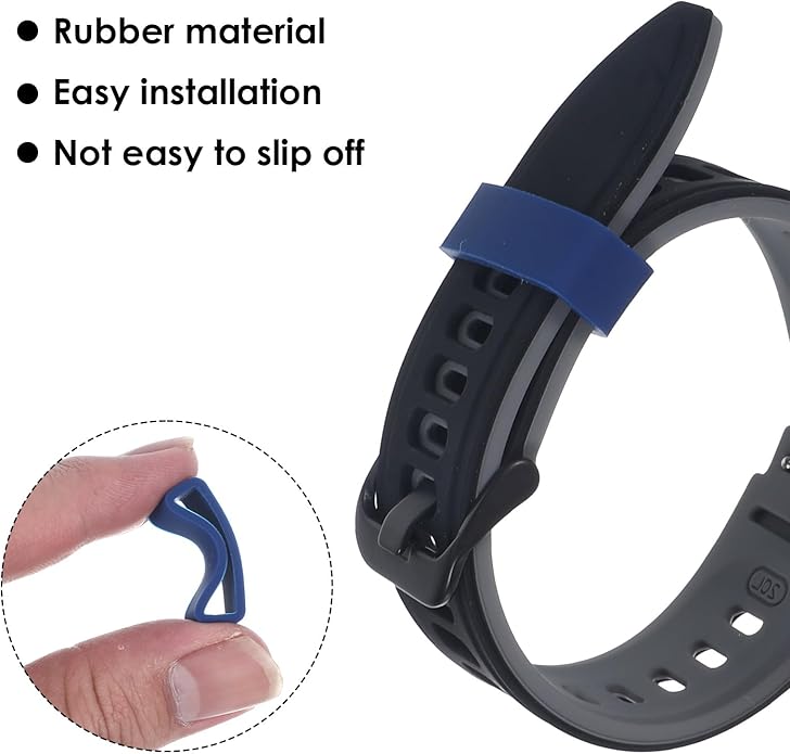 16 Pack Smart Watch Band Fixing Rings, Silicone Magic Band Holder Locks Clips Strap Holder Watch Strap Replacement Accessories (Multi-Color)