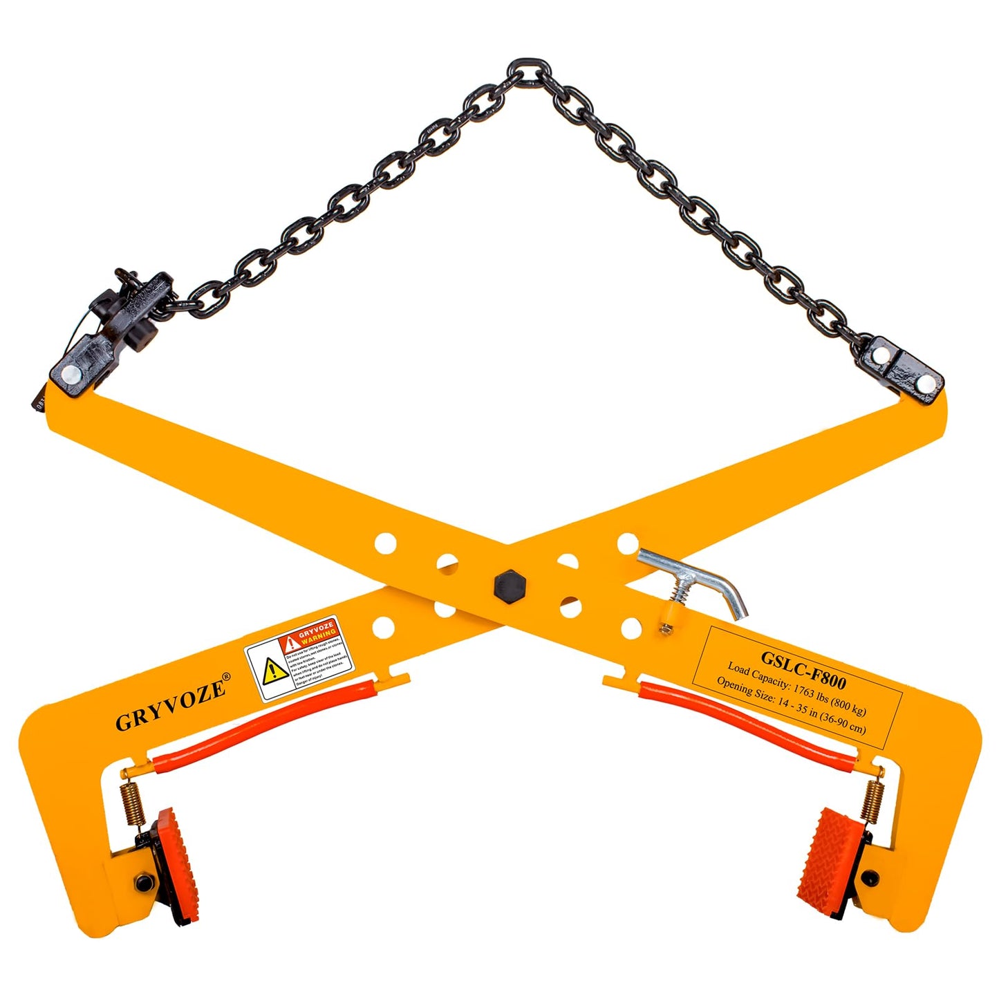 GRYVOZE 1763 lbs Granite Slab Lifting Clamp, Adjustable Range: 14"-35", Heavy Duty Stone Scissor Lifter Clamp for Carrying and Vertical Transport of Marble, Concrete Blocks, Slate Sheets, Curb Stones
