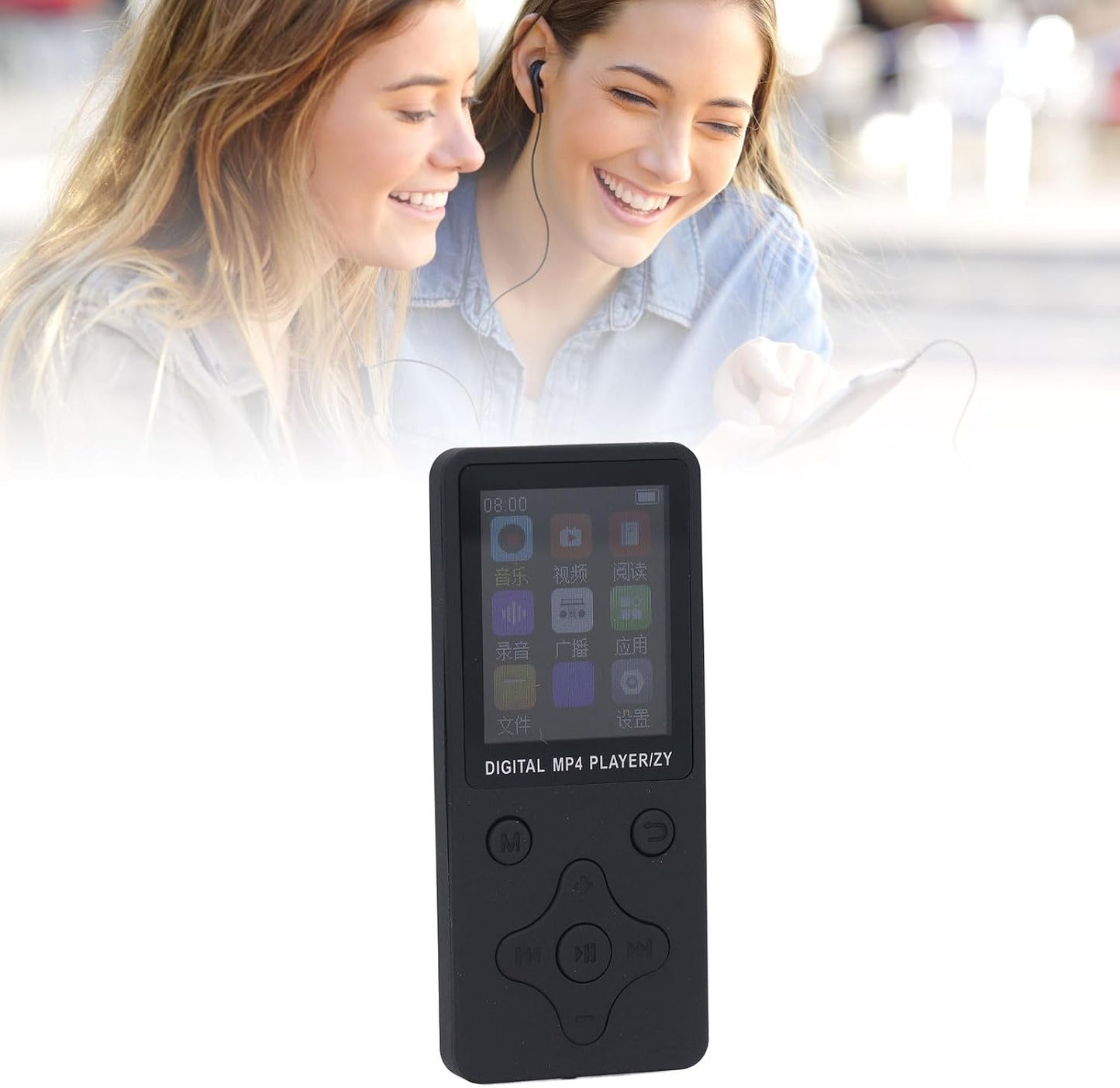 Yunseity 64GB MP3 1.8 Inch Mp4 Mp3 Player with BT and, LCD Screen Player with Spotify, HiFi Lossless Portable HiFi