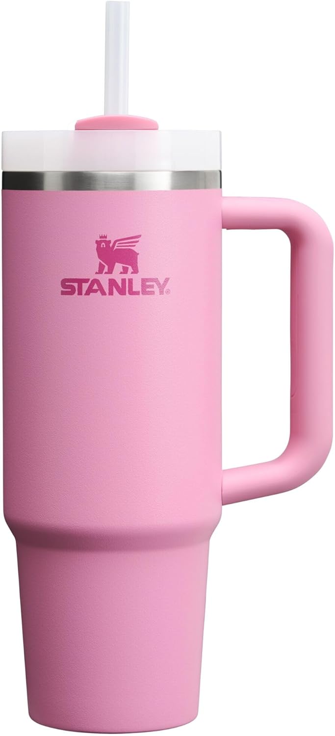 STANLEY Quencher H2.0 Tumbler - 30 oz Insulated Stainless Steel Cup with Handle & Straw | BPA-Free | Peony