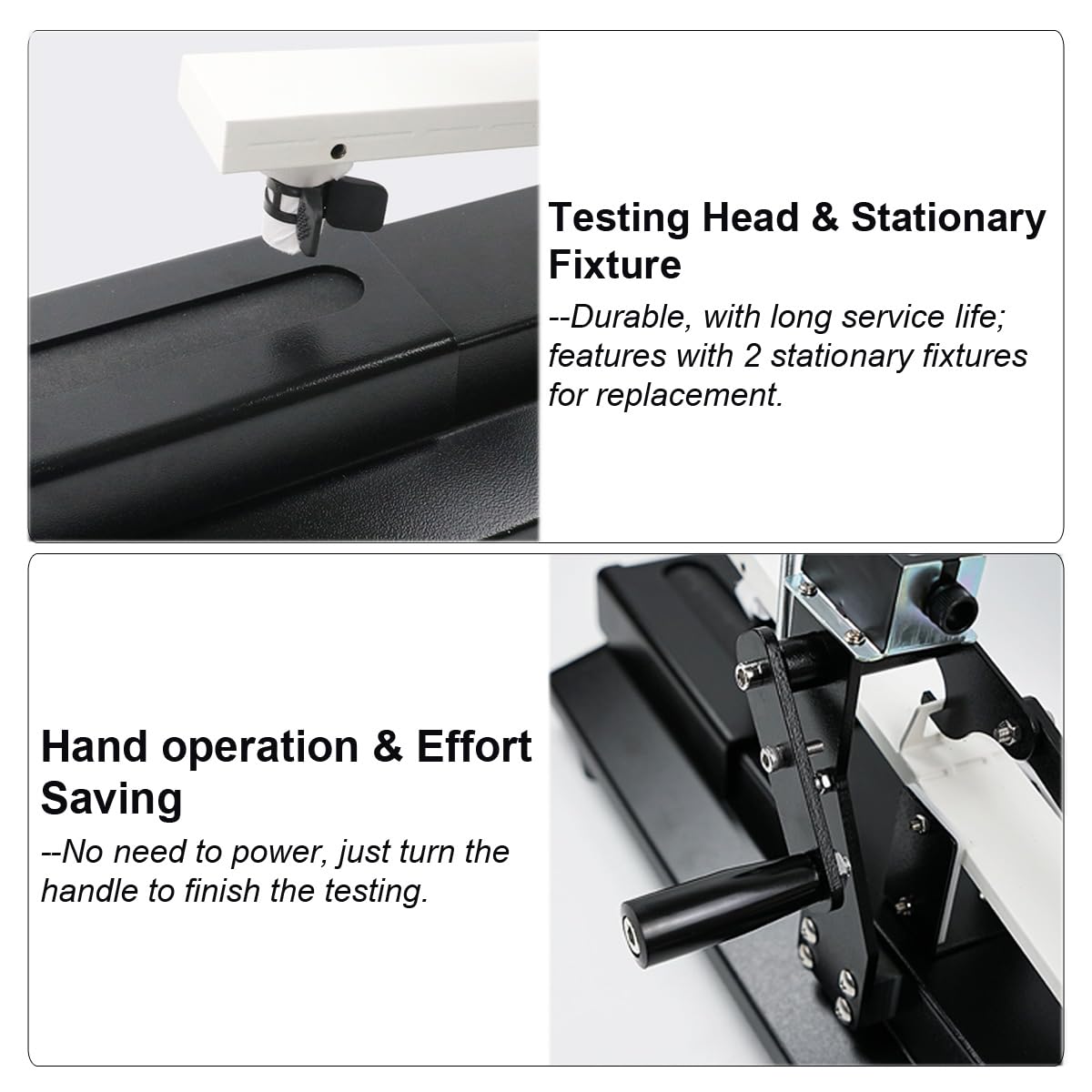 INTBUYING Dry Wet Rubbing Fastness Tester AATCC Manual Crockmeter Rub and Color Transfer Testing Color Fastness Tester with 0.62 Inch Friction Head Diameter