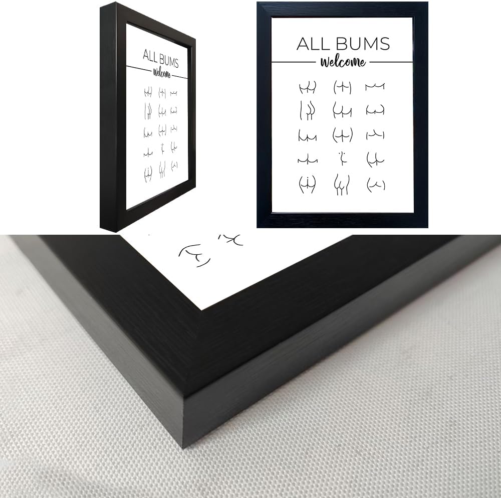 Regine Switzerland Funny Bathroom Wall Art - Humorous Black and White Canvas Print for Guest Toilets
