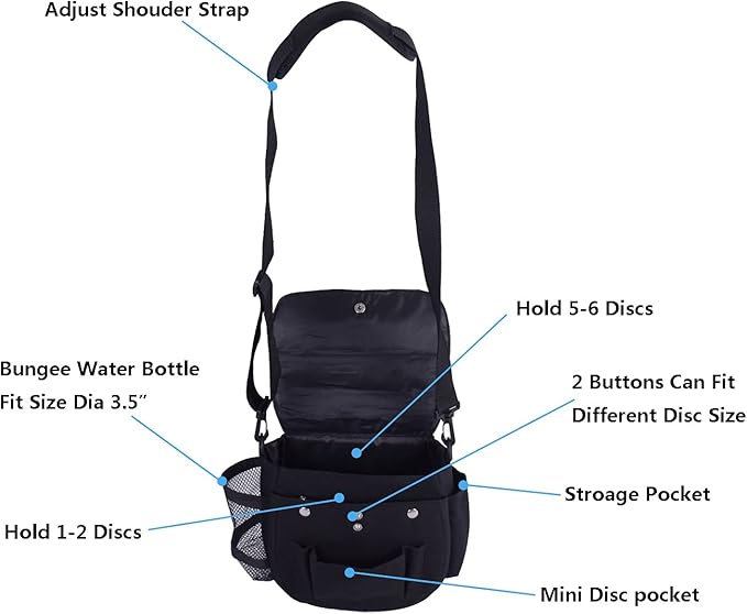 Disc Golf Set- Putter, Mid-Range, Driver, Mini Disc, Towel with Bag